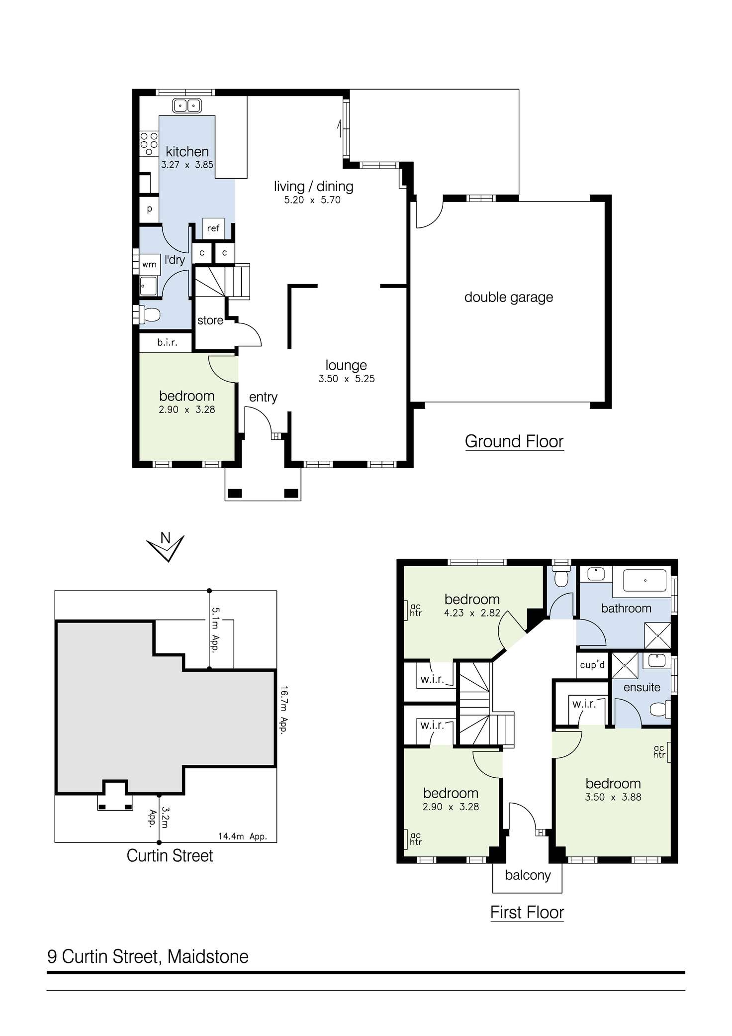 Floorplan of Homely house listing, 9 Curtin Street, Maidstone VIC 3012