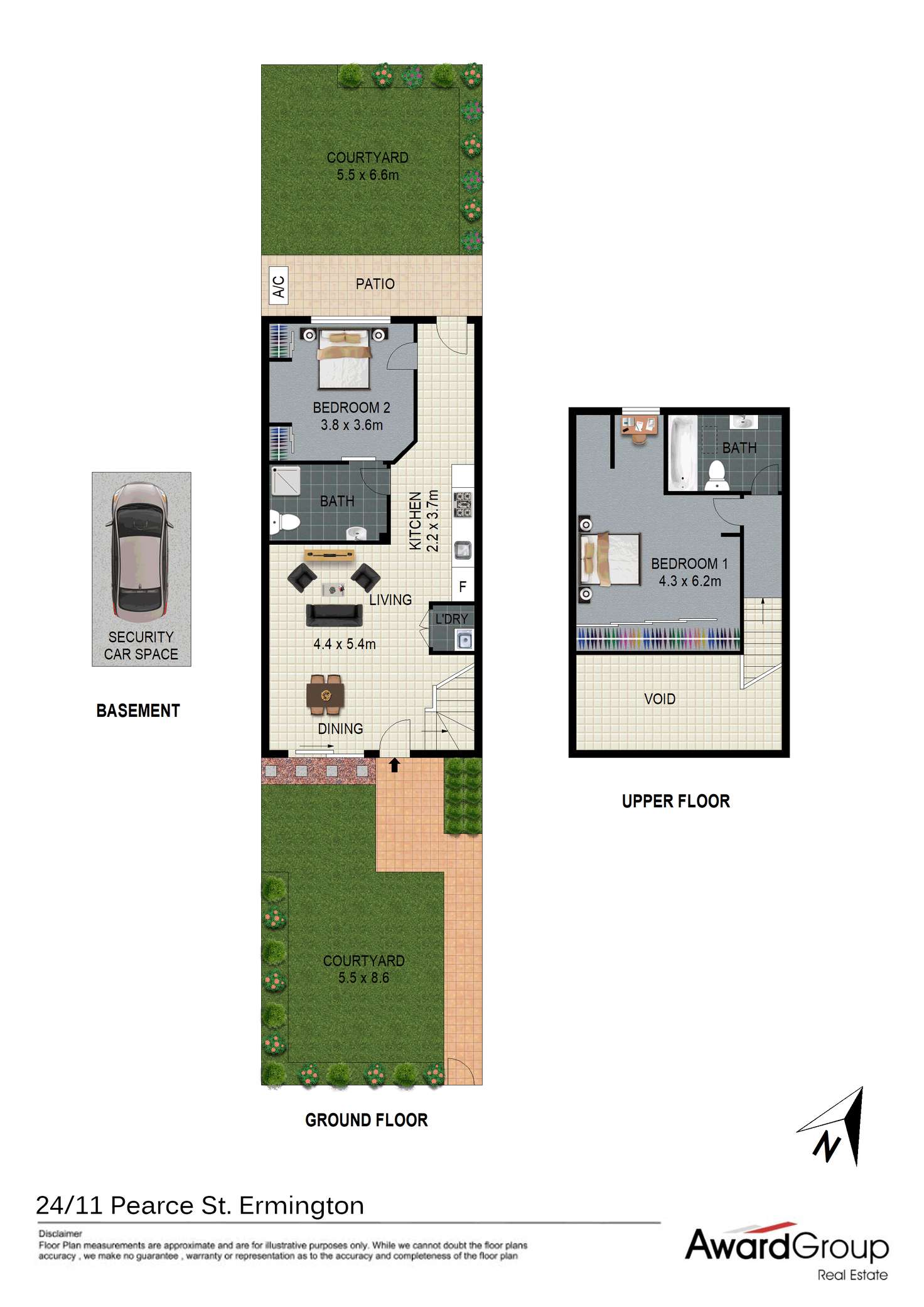 Floorplan of Homely townhouse listing, 24/11 Pearce Street, Ermington NSW 2115