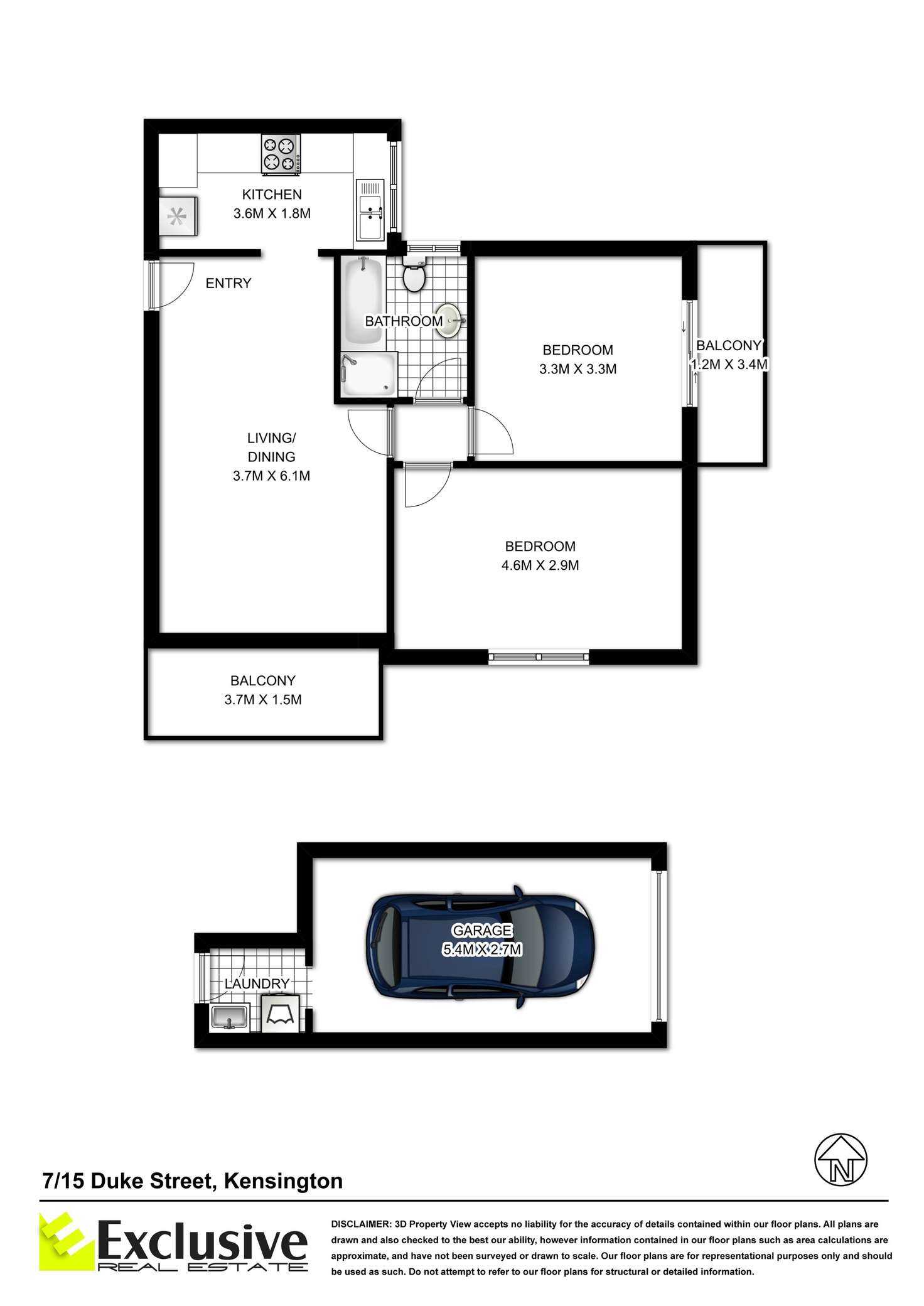 Floorplan of Homely unit listing, 7/15 Duke Street, Kensington NSW 2033