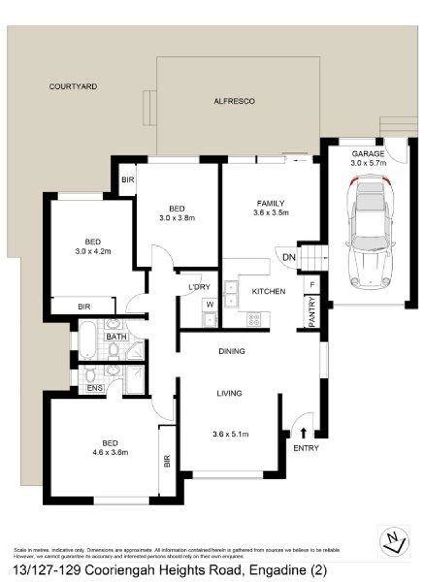 Floorplan of Homely villa listing, 13/127-129 Cooriengah Heights Road, Engadine NSW 2233