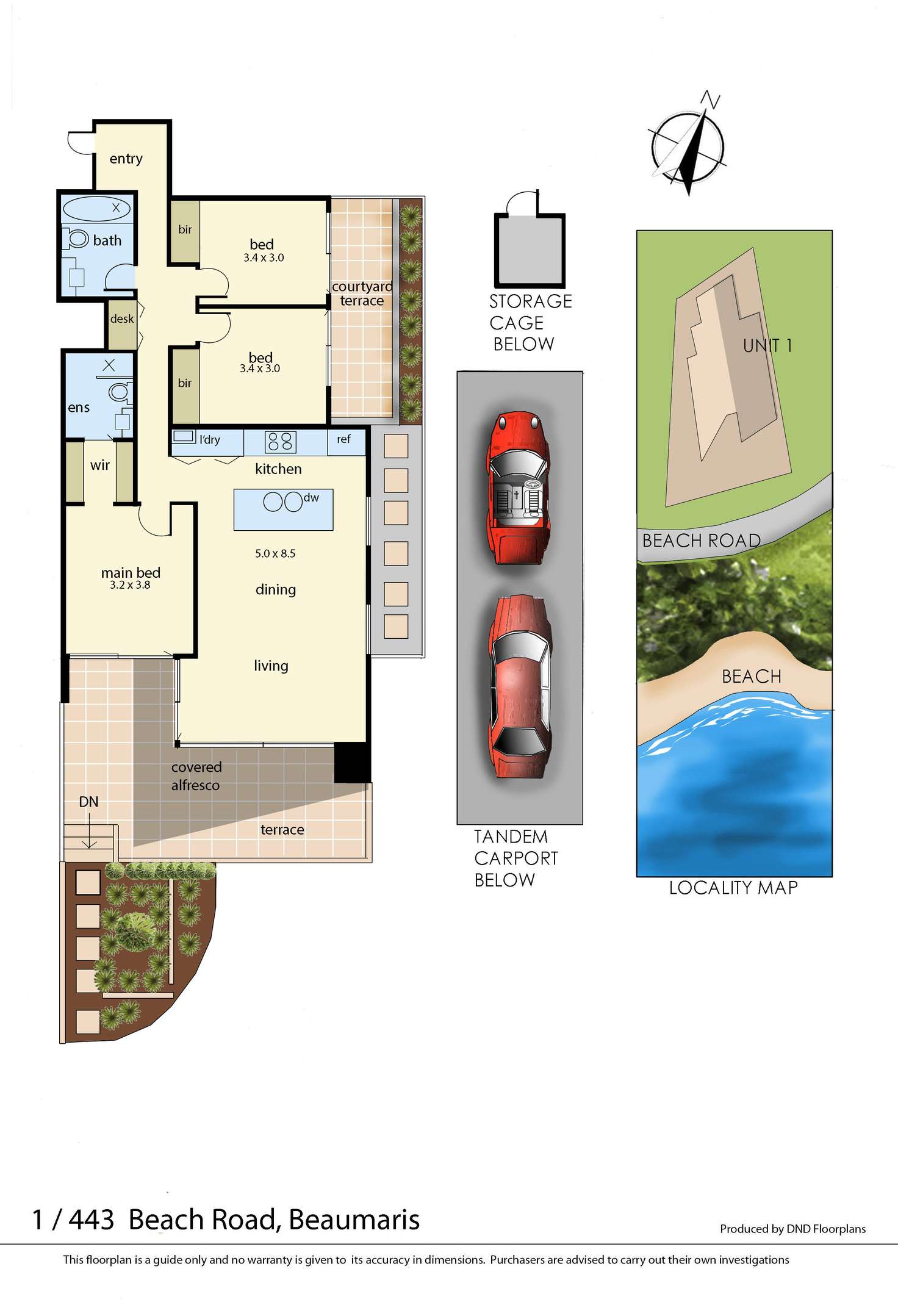 Floorplan of Homely unit listing, 1/443 Beach Road, Beaumaris VIC 3193