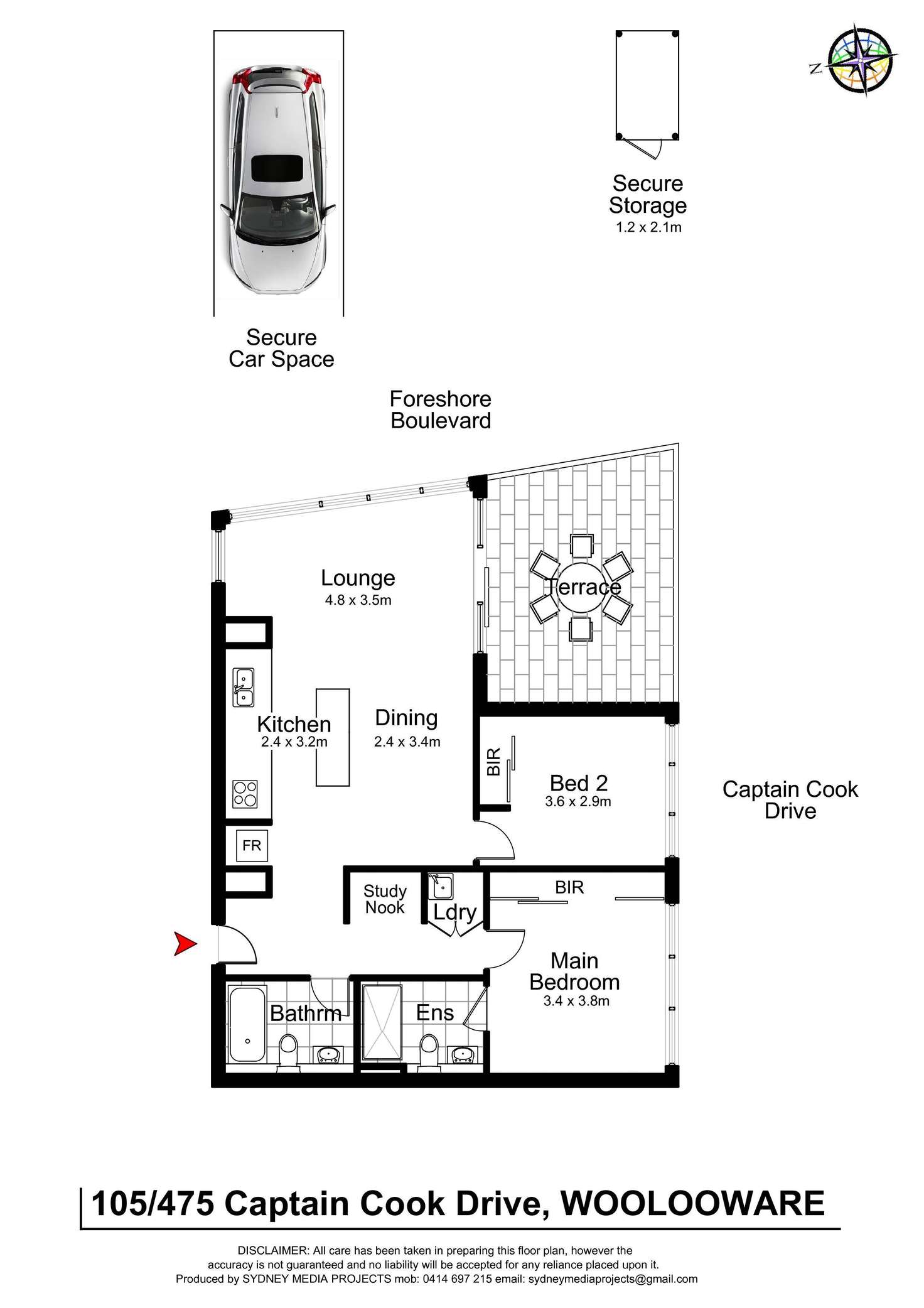 Floorplan of Homely apartment listing, 105/475 Captain Cook Drive, Woolooware NSW 2230