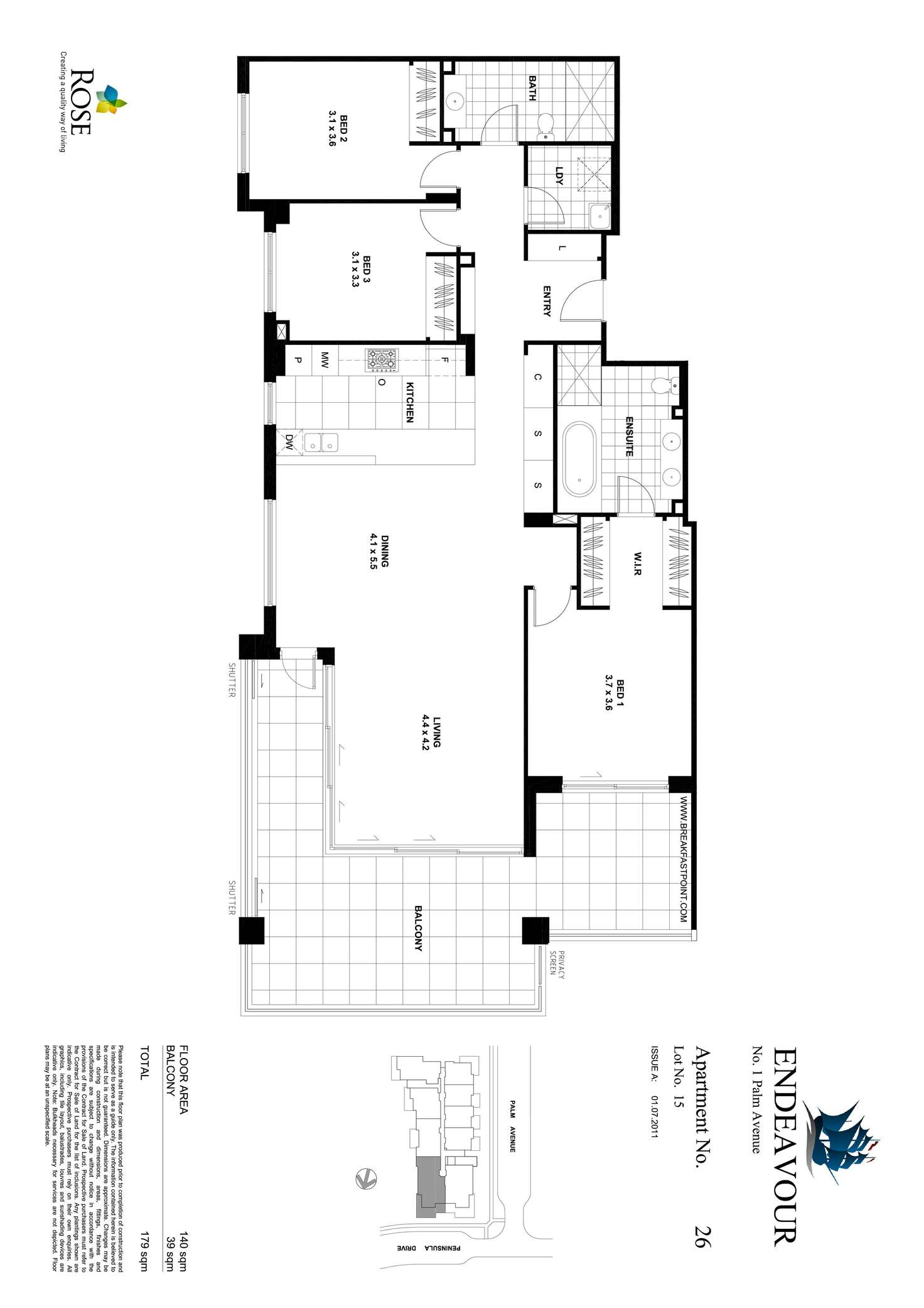 Floorplan of Homely apartment listing, 26/1 Palm Avenue, Breakfast Point NSW 2137