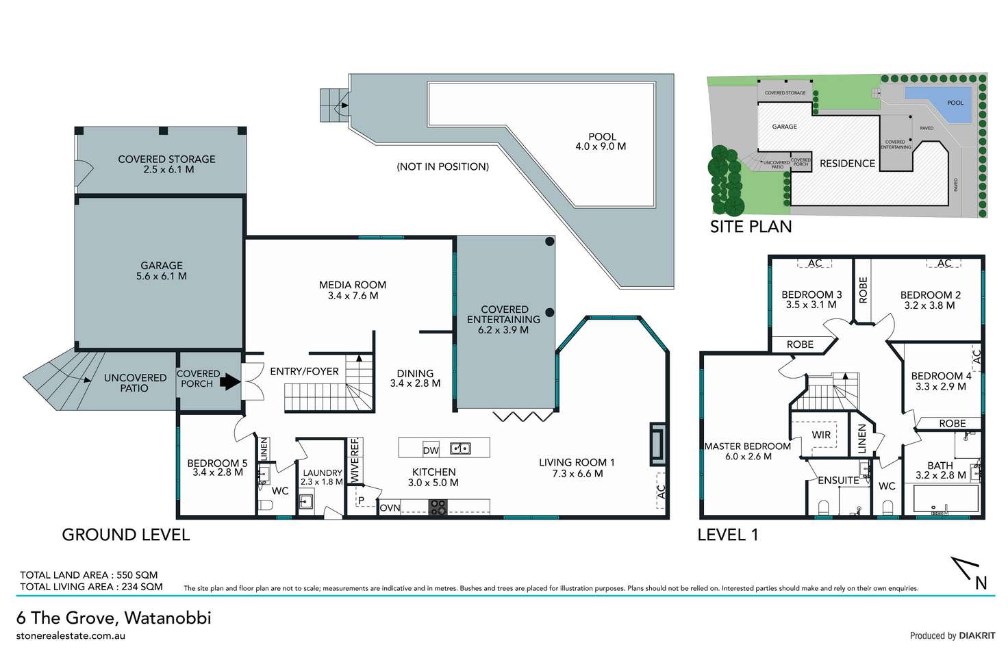 Floorplan of Homely house listing, 6 The Grove, Watanobbi NSW 2259