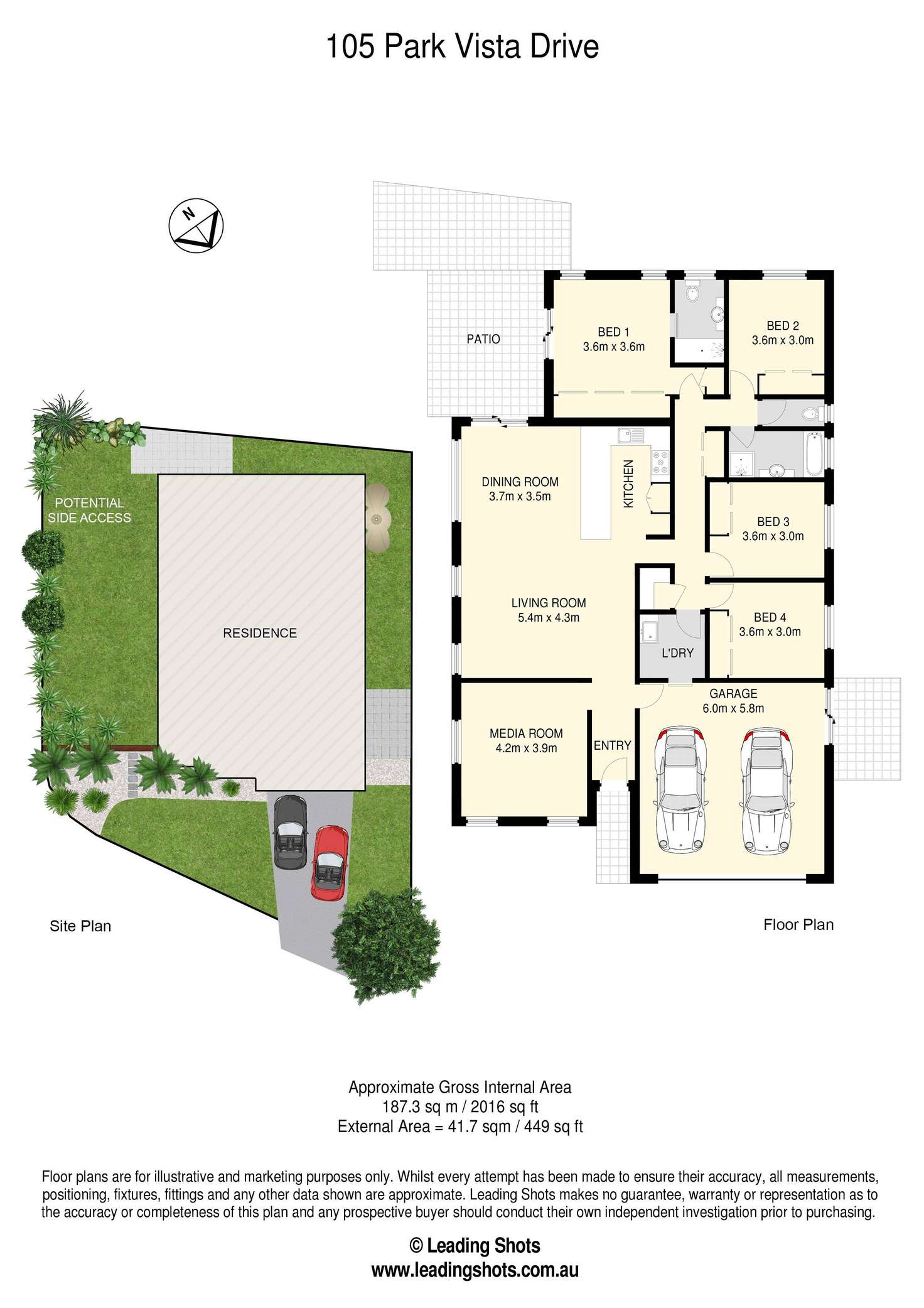 Floorplan of Homely house listing, 105 Park Vista Drive, Mango Hill QLD 4509