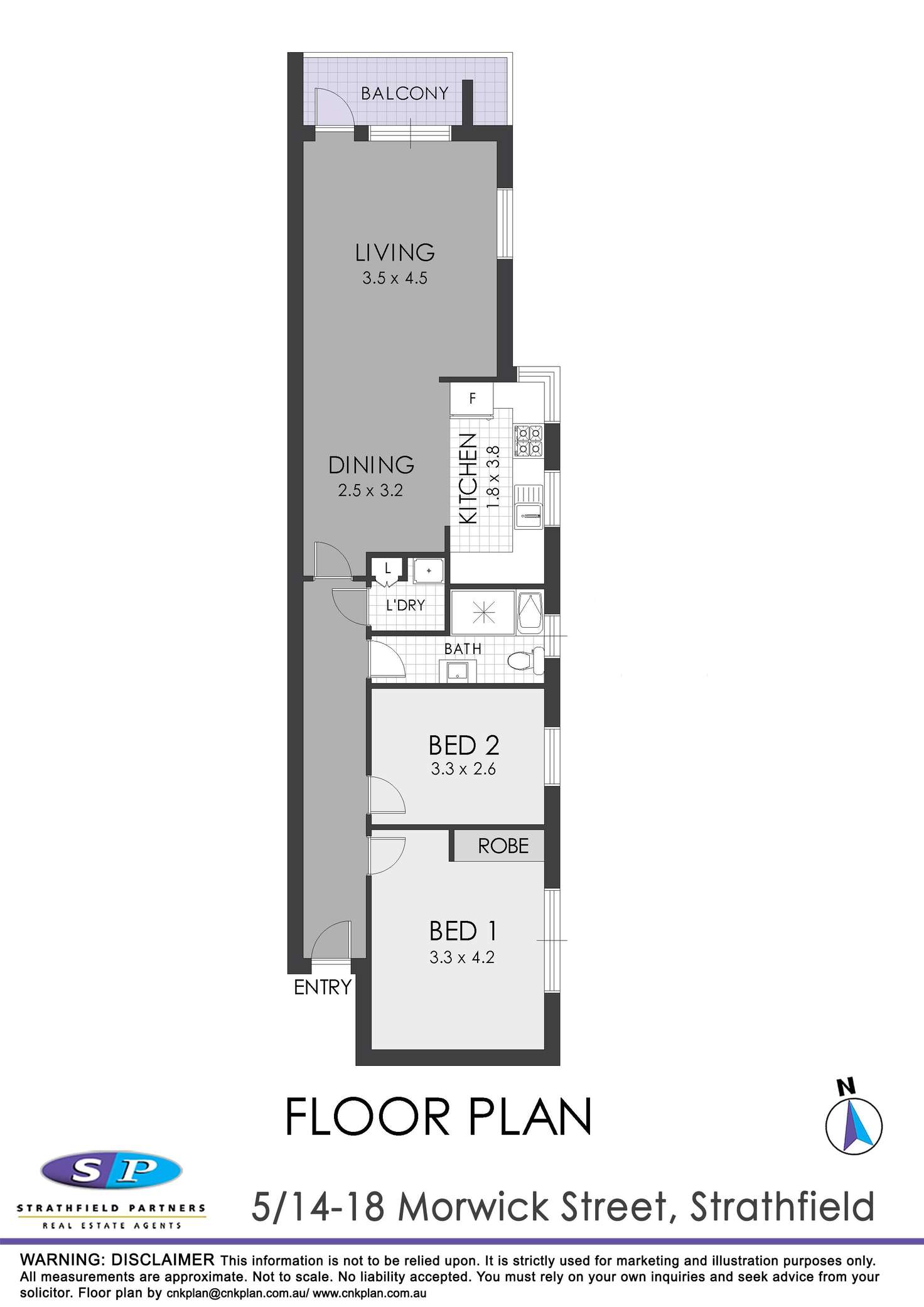 Floorplan of Homely apartment listing, 5/12-18 Morwick Street, Strathfield NSW 2135