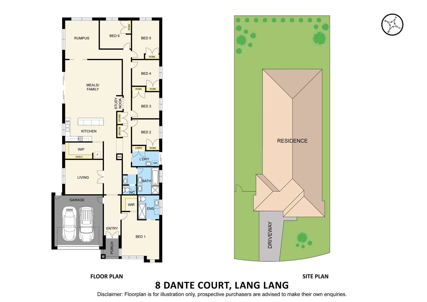 Floorplan of Homely house listing, 8 Dante Court, Lang Lang VIC 3984