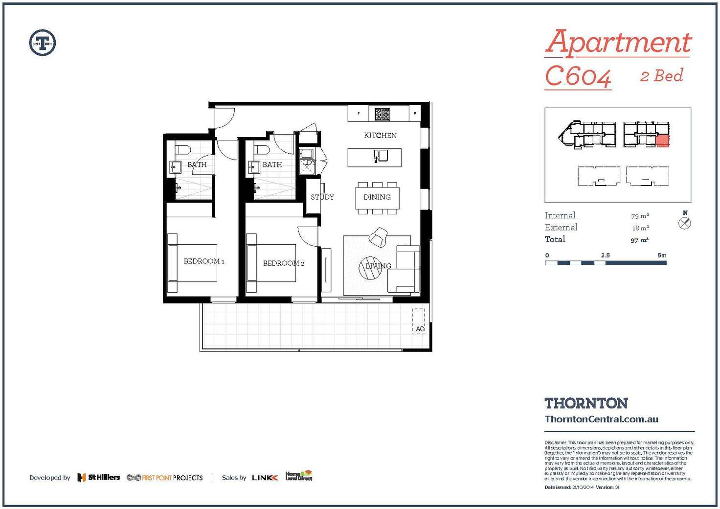 Floorplan of Homely apartment listing, 604/101C Lord Sheffield Circuit, Penrith NSW 2750