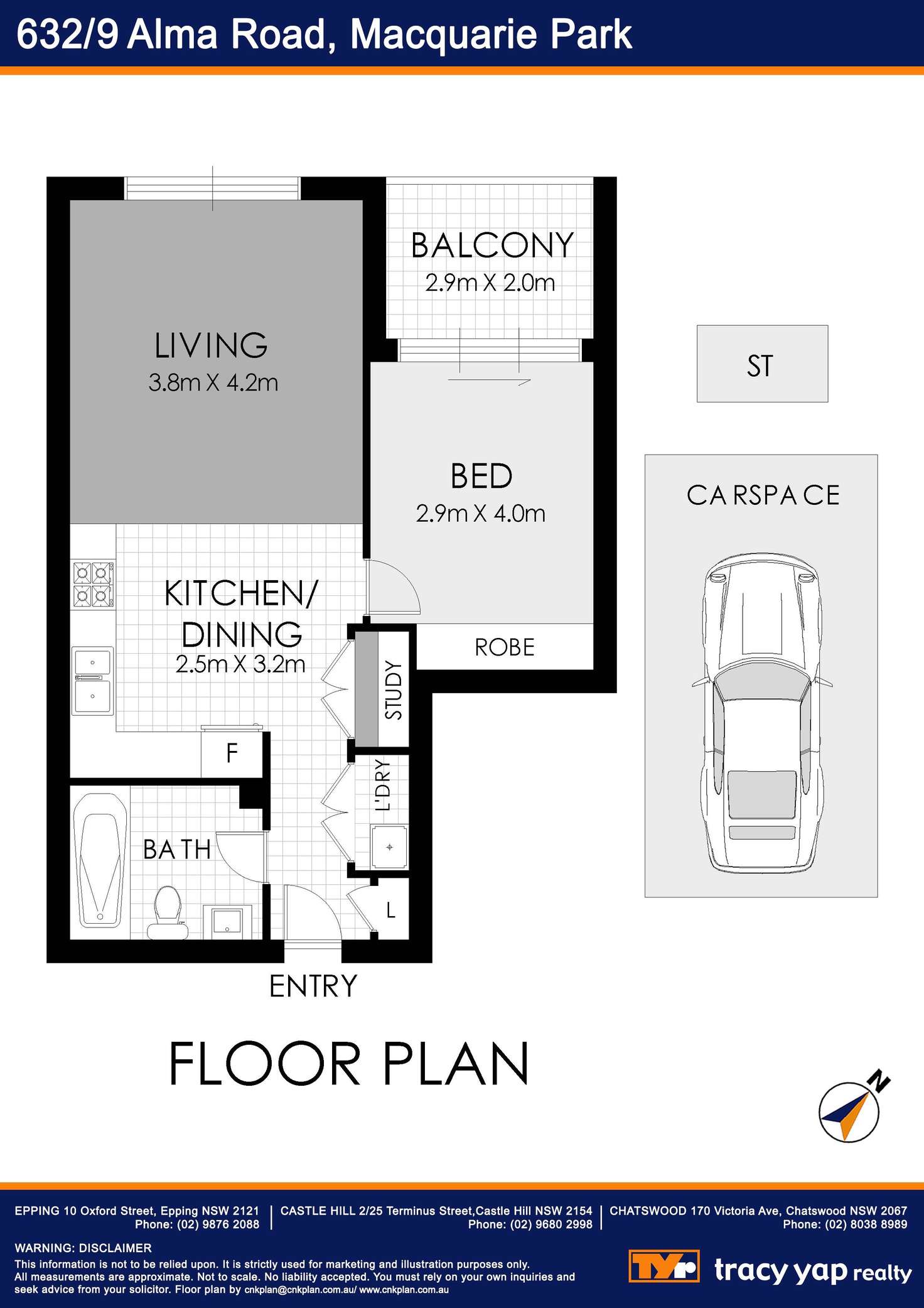 Floorplan of Homely apartment listing, 632/9 Alma Road, Macquarie Park NSW 2113