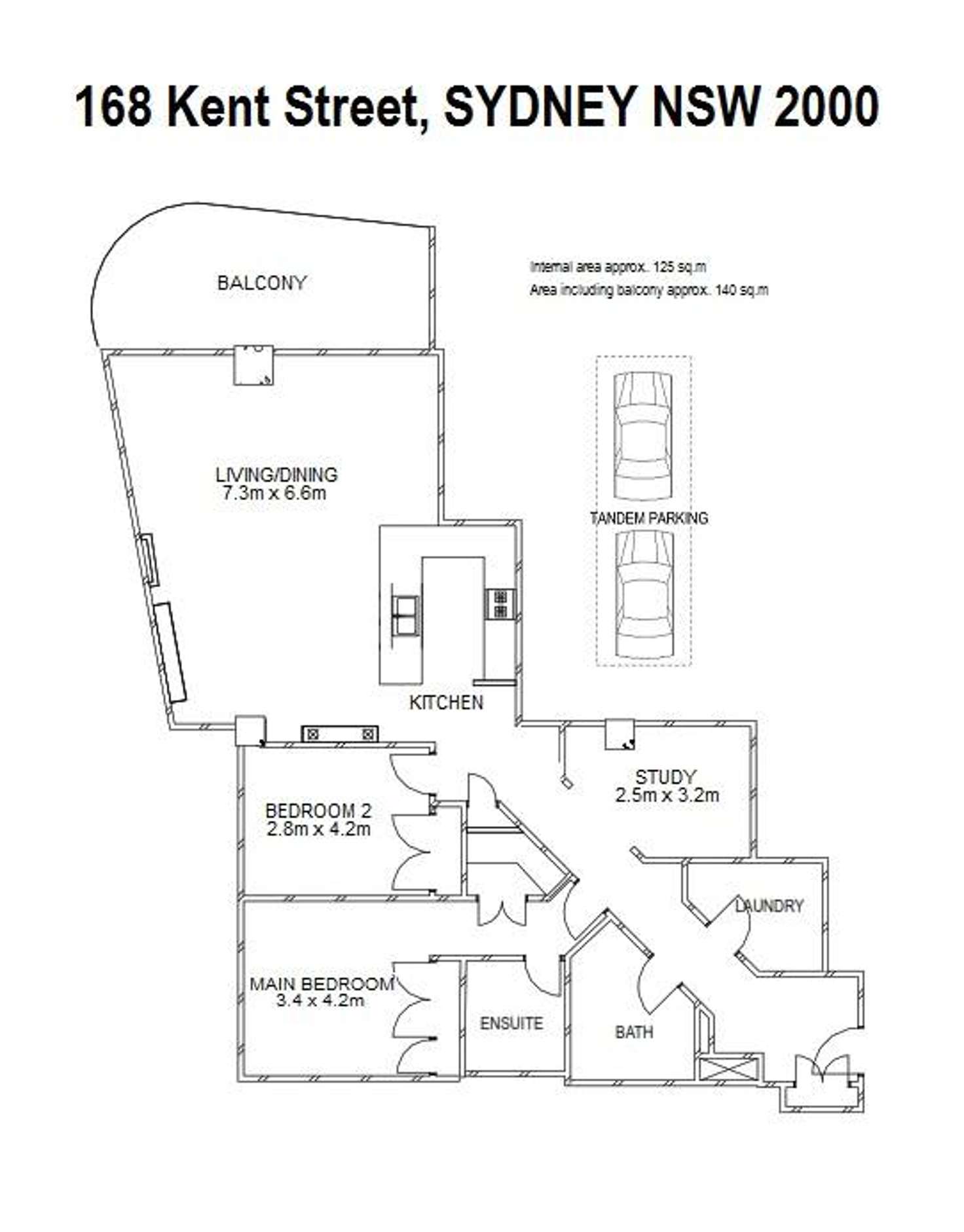 Floorplan of Homely apartment listing, 168 Kent Street, Sydney NSW 2000