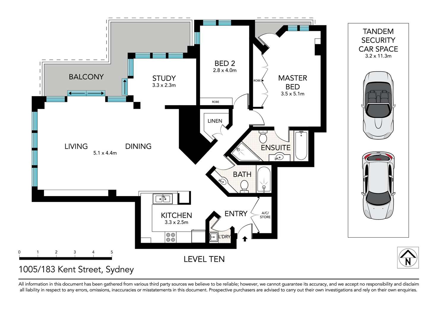 Floorplan of Homely apartment listing, 1005/183 Kent Street, Sydney NSW 2000