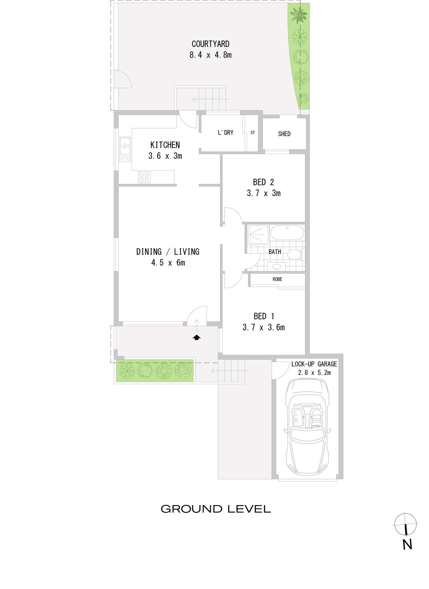 Floorplan of Homely villa listing, 1/120 Rookwood Road, Yagoona NSW 2199