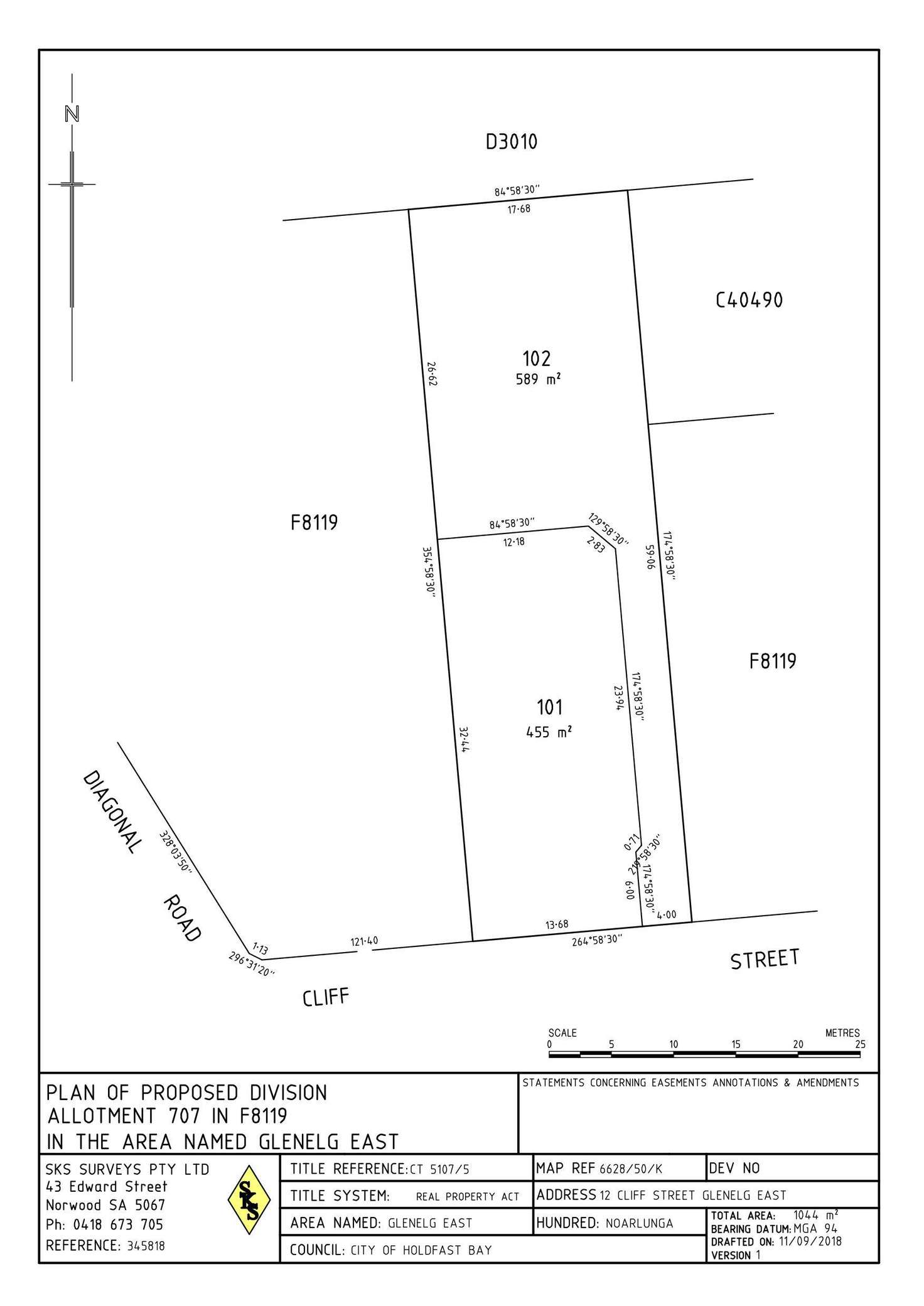 Floorplan of Homely residentialLand listing, LOT 102, 12a Cliff Street, Glenelg East SA 5045