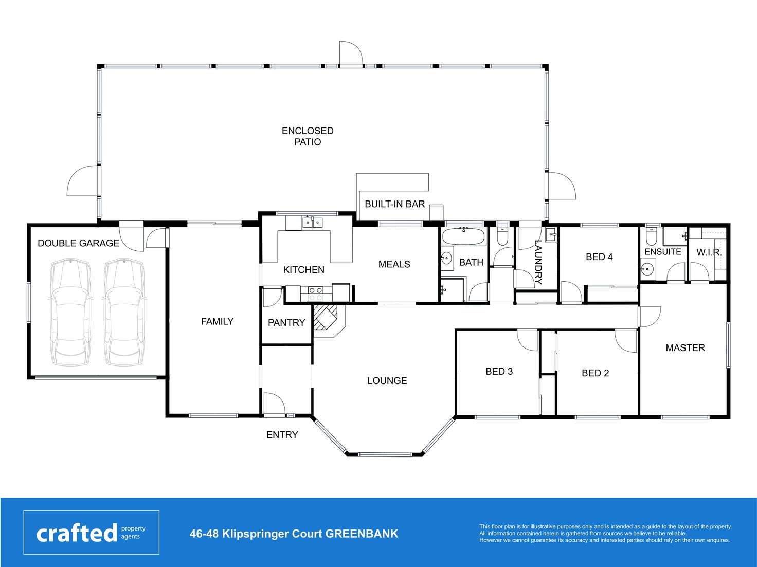 Floorplan of Homely house listing, 46-48 Klipspringer Court, Greenbank QLD 4124