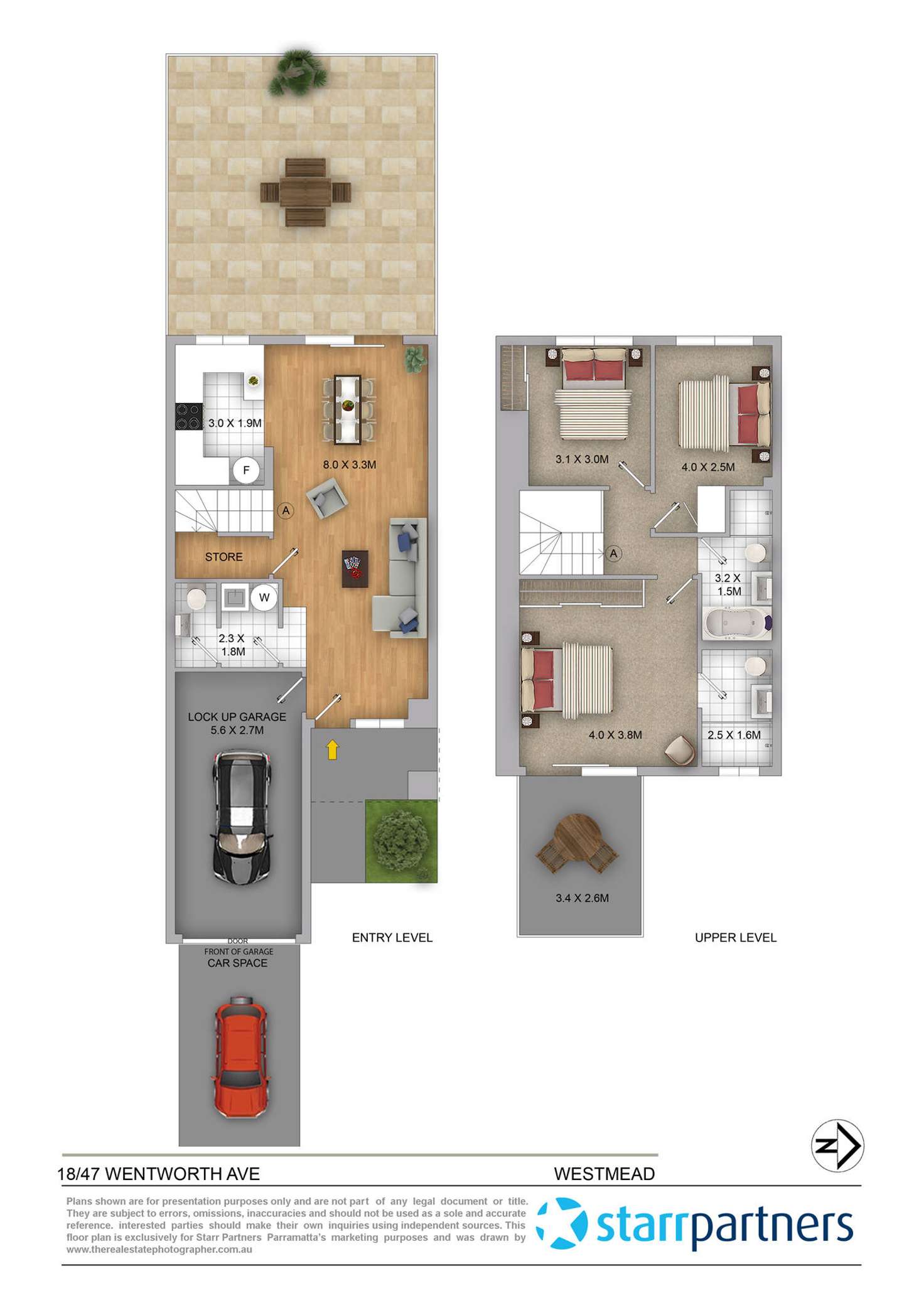 Floorplan of Homely townhouse listing, 18/47 Wentworth Avenue, Westmead NSW 2145