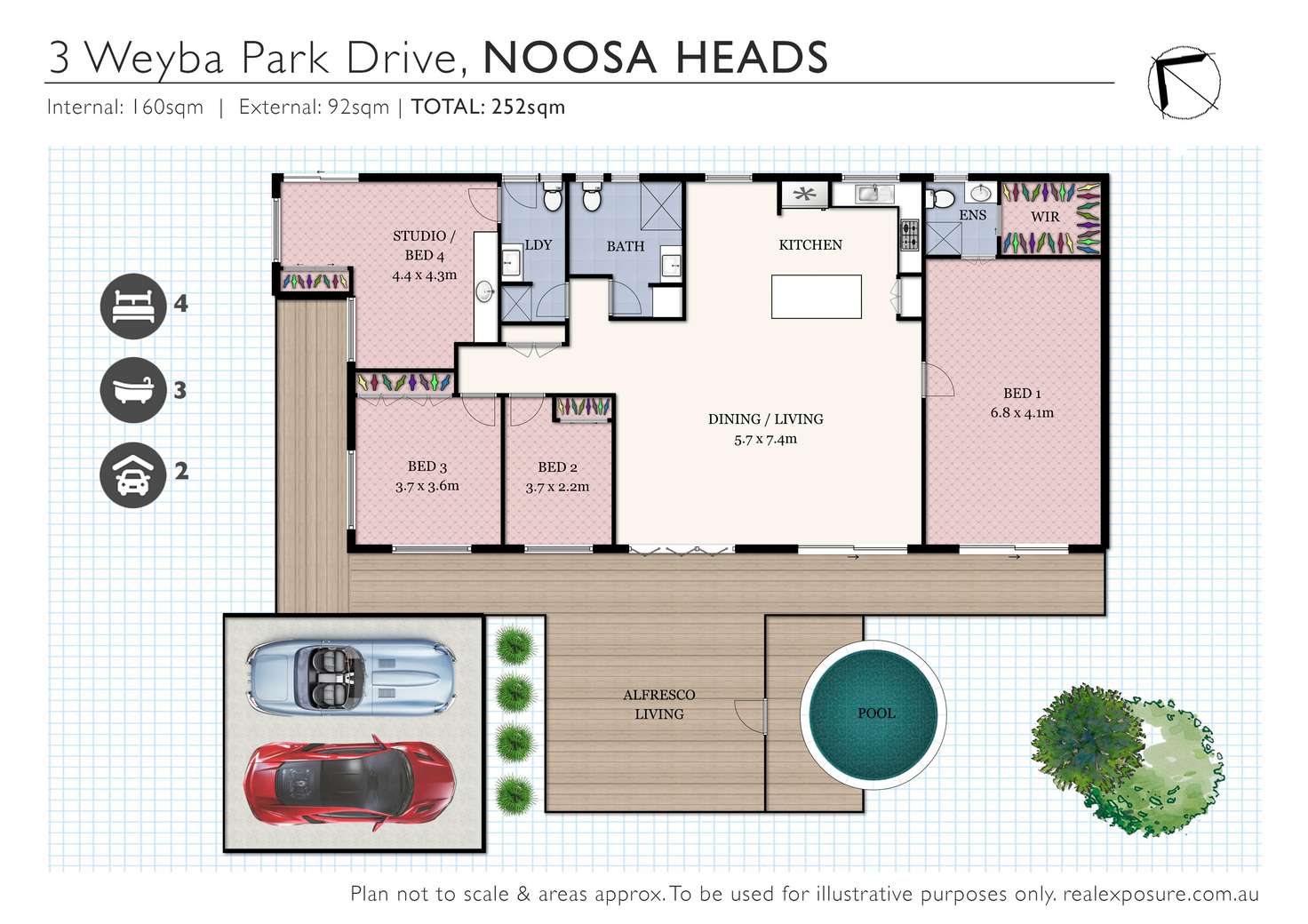 Floorplan of Homely house listing, 3 Weyba Park Drive, Noosa Heads QLD 4567