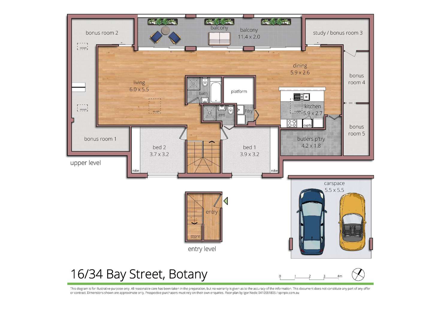 Floorplan of Homely unit listing, 16/34 Bay Street, Botany NSW 2019