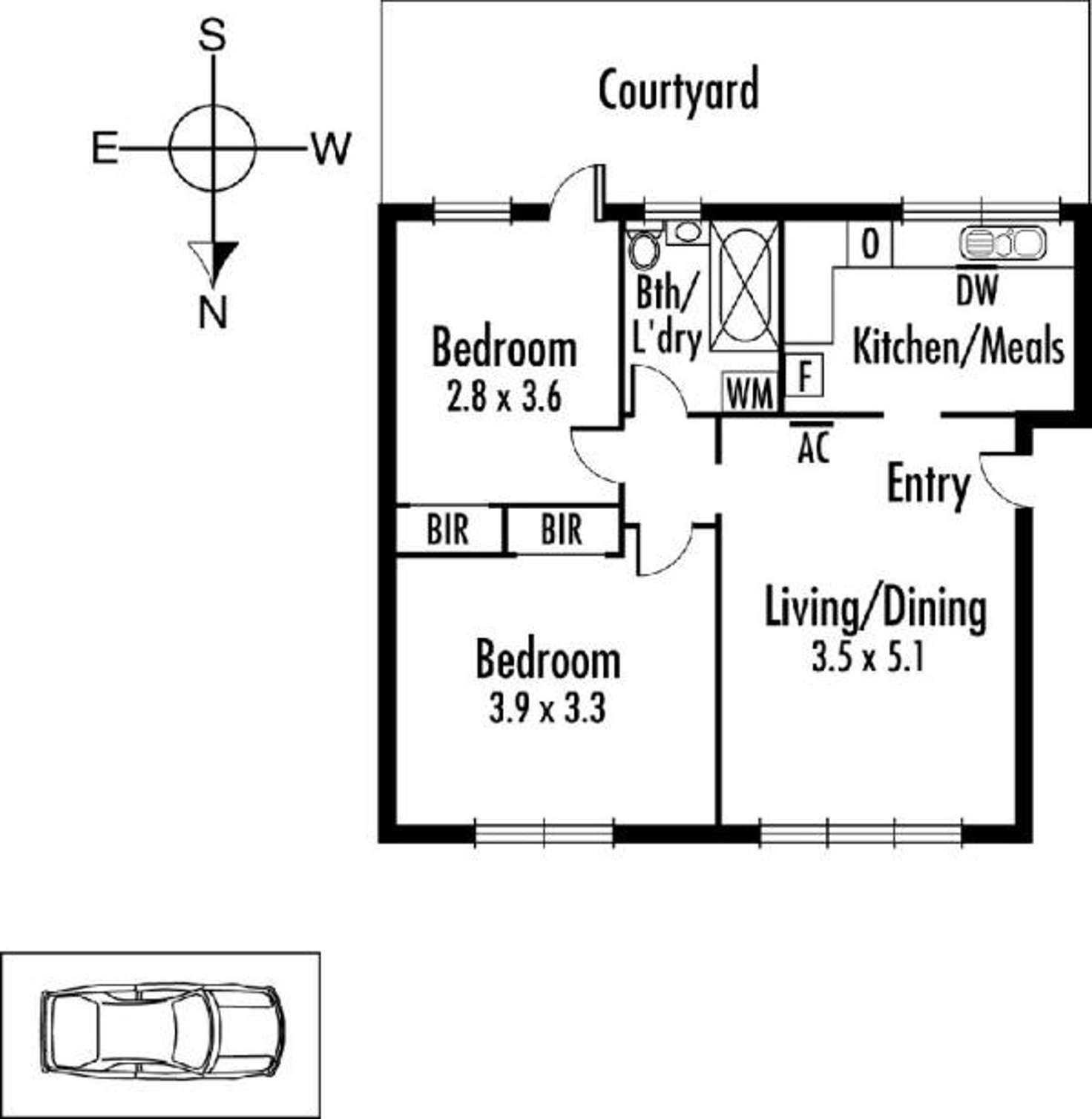 Floorplan of Homely apartment listing, 3/27 Newry Street, Windsor VIC 3181