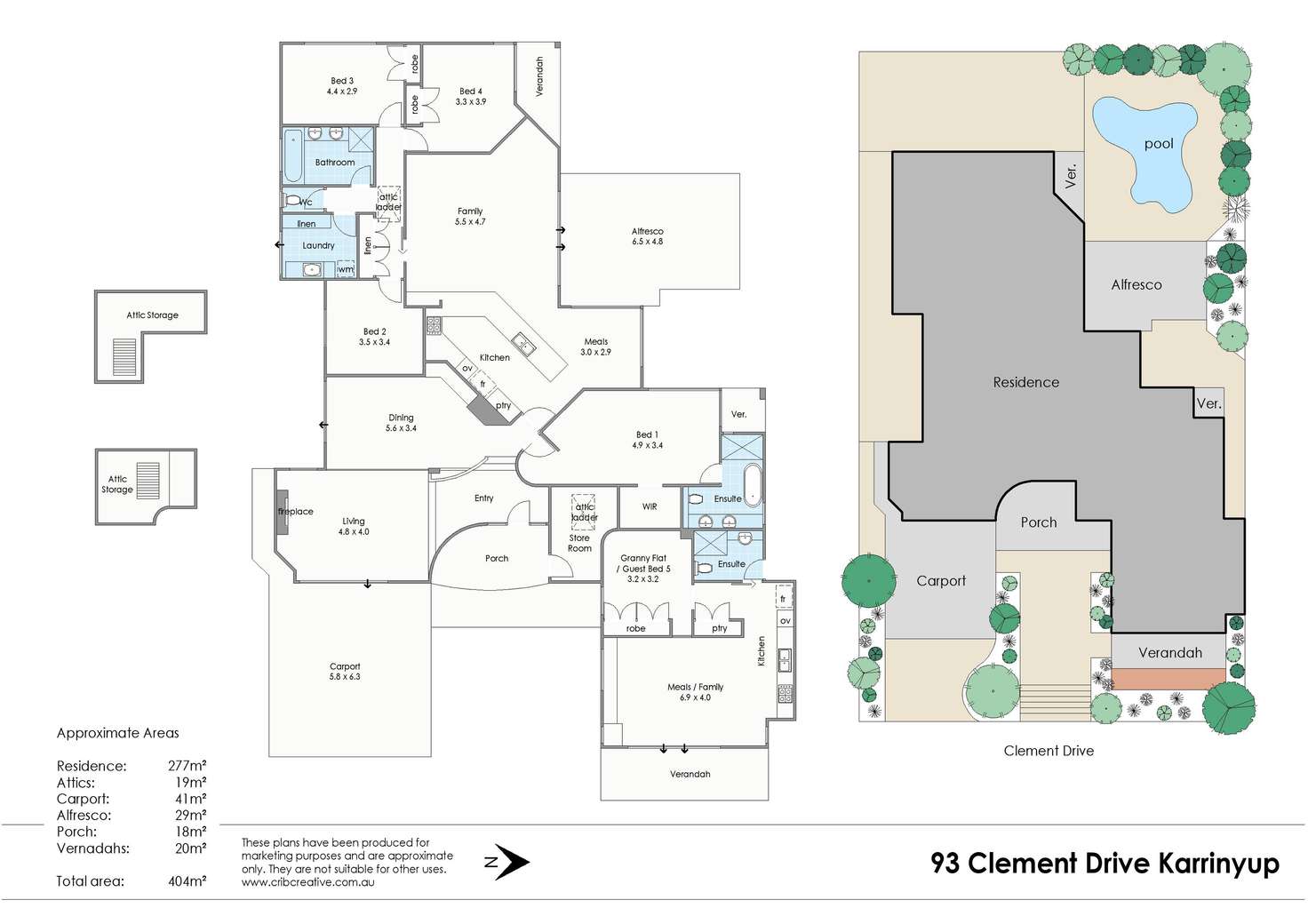 Floorplan of Homely house listing, 93 Clement Drive, Karrinyup WA 6018