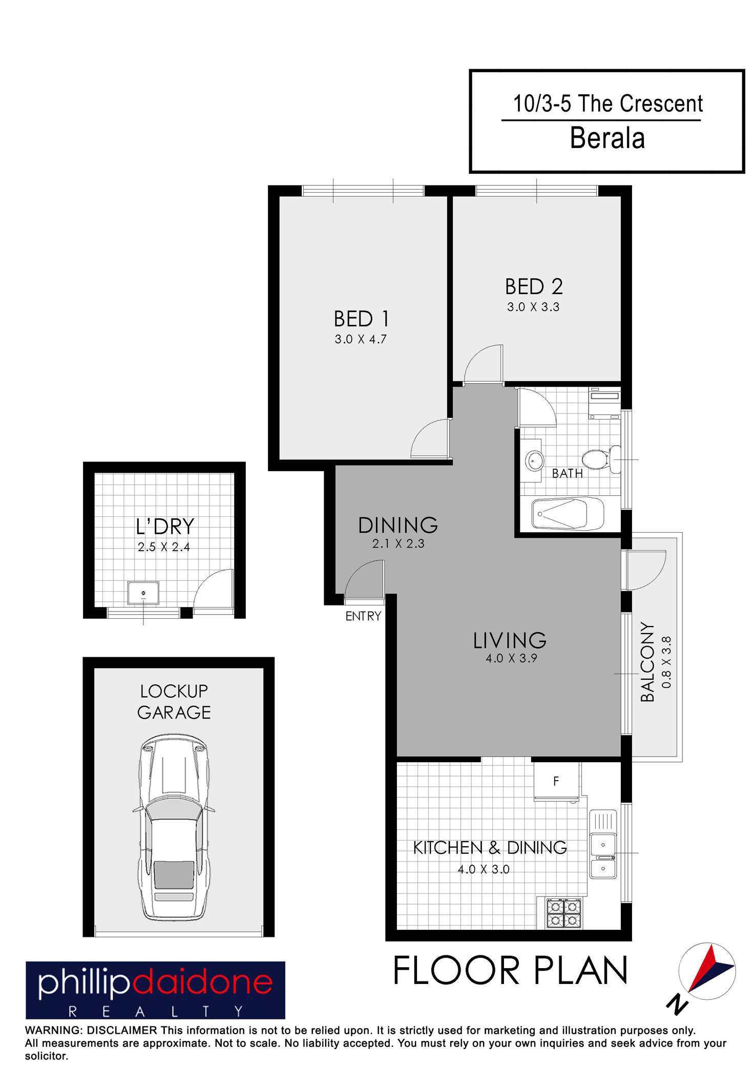 Floorplan of Homely apartment listing, 10/3-5 The Crescent, Berala NSW 2141