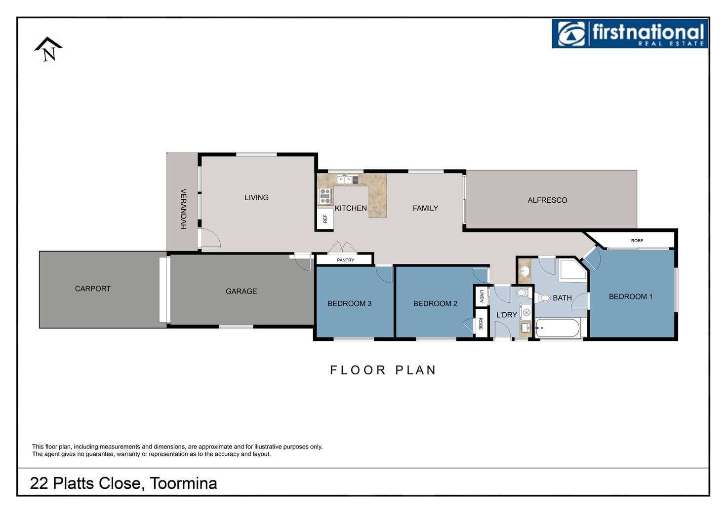 Floorplan of Homely house listing, 22 Platts Close, Toormina NSW 2452
