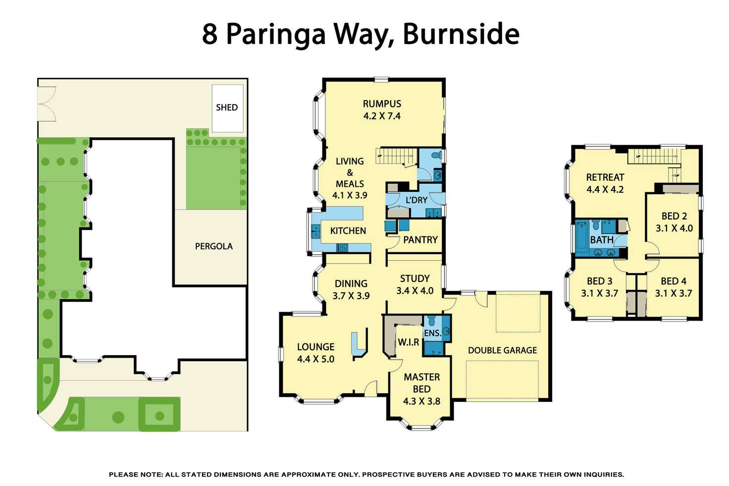 Floorplan of Homely house listing, 8 Paringa Way, Burnside VIC 3023