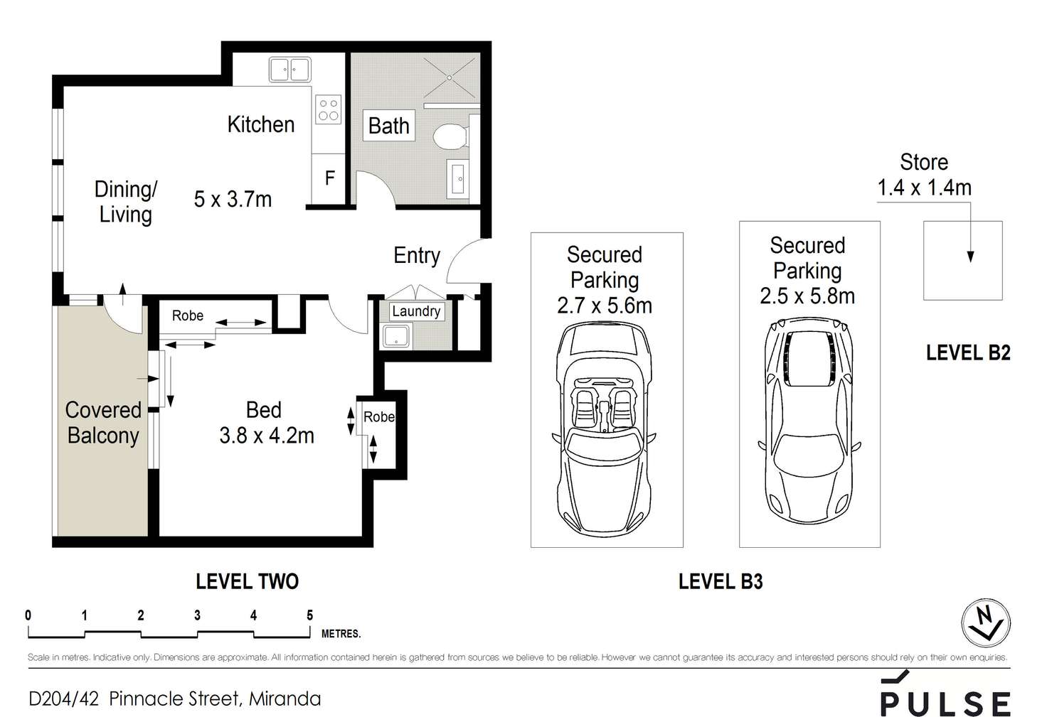 Floorplan of Homely apartment listing, D204/42 Pinnacle Street, Miranda NSW 2228