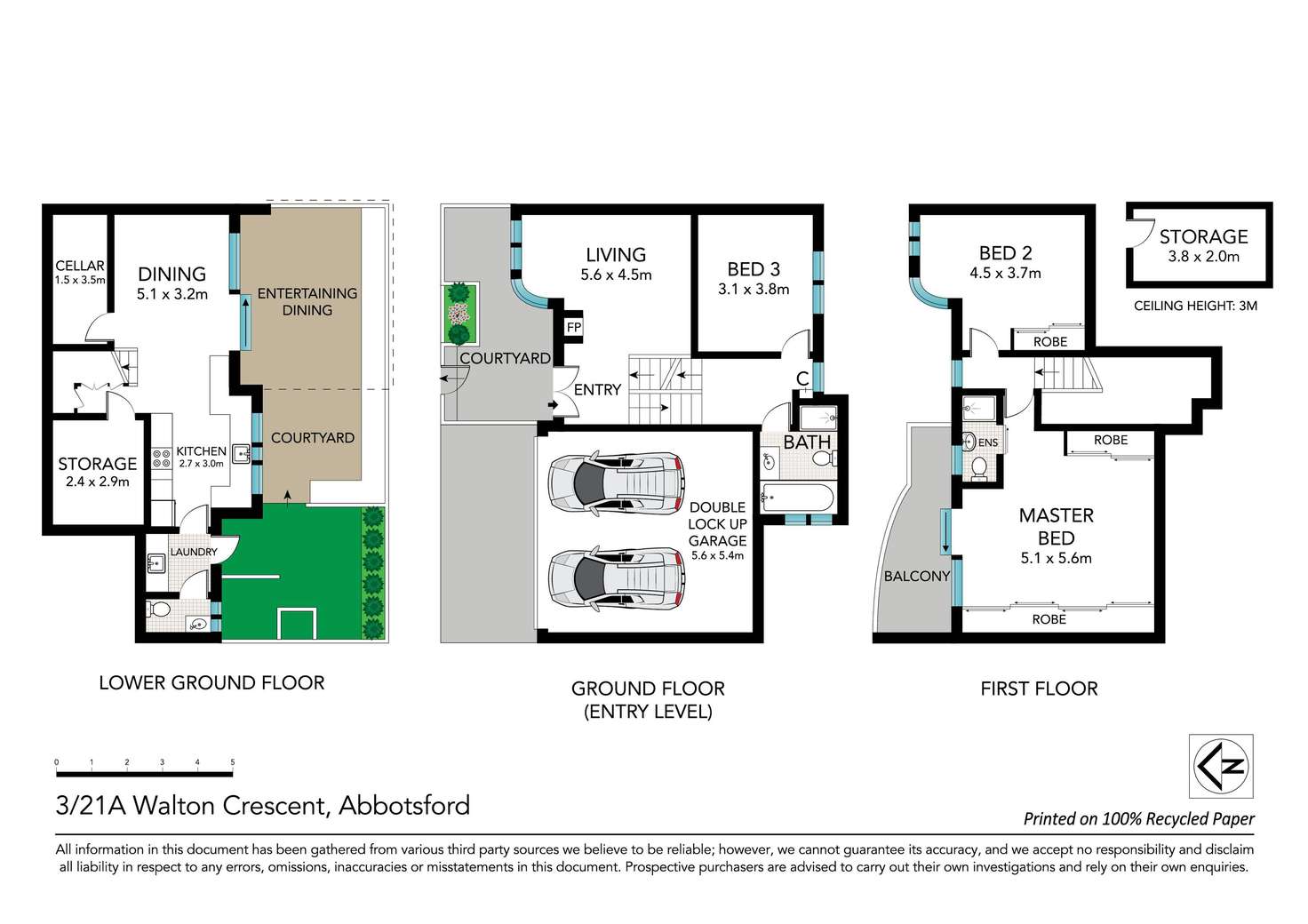 Floorplan of Homely townhouse listing, 3/21A Walton Crescent, Abbotsford NSW 2046