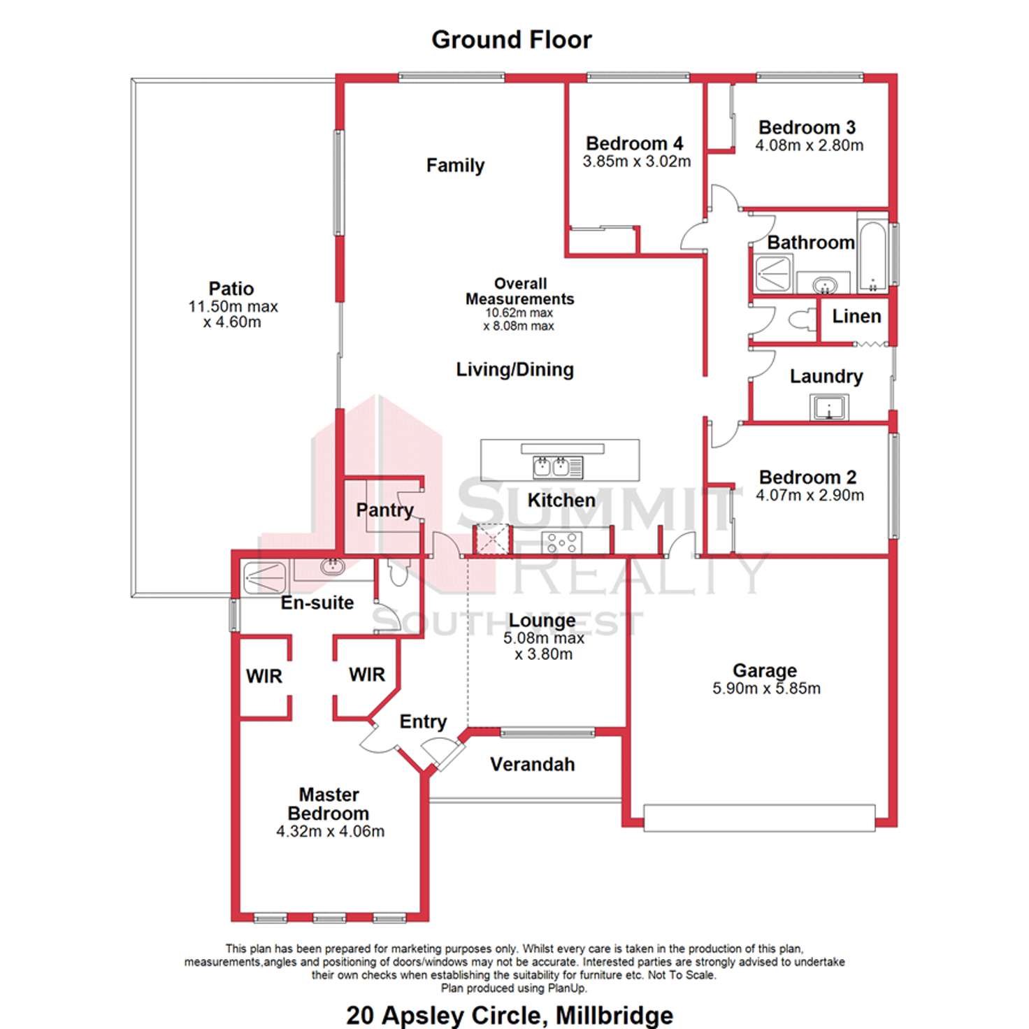 Floorplan of Homely house listing, 20 Apsley Circle, Millbridge WA 6232