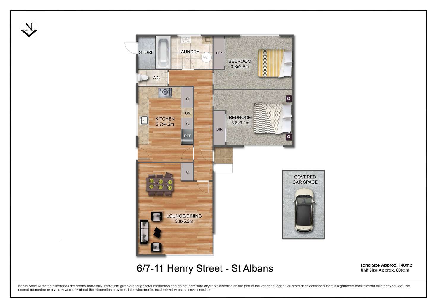 Floorplan of Homely apartment listing, 6/7-11 Henry Street, St Albans VIC 3021