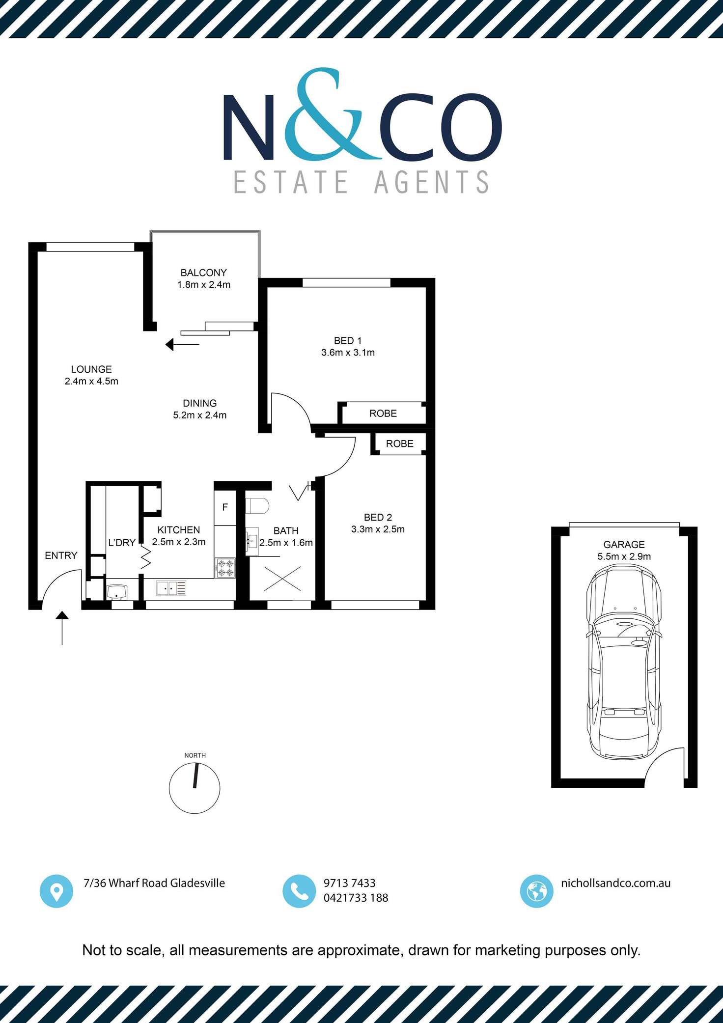 Floorplan of Homely apartment listing, 7/36 Wharf Road, Gladesville NSW 2111