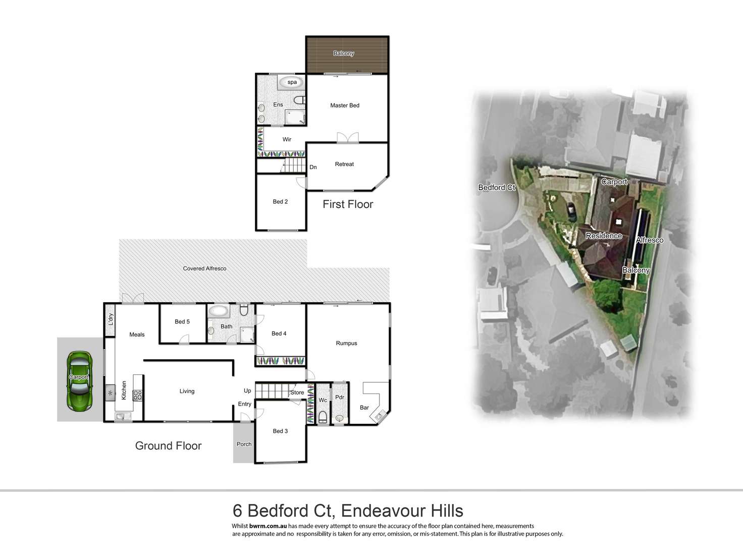 Floorplan of Homely house listing, 6 Bedford Court, Endeavour Hills VIC 3802