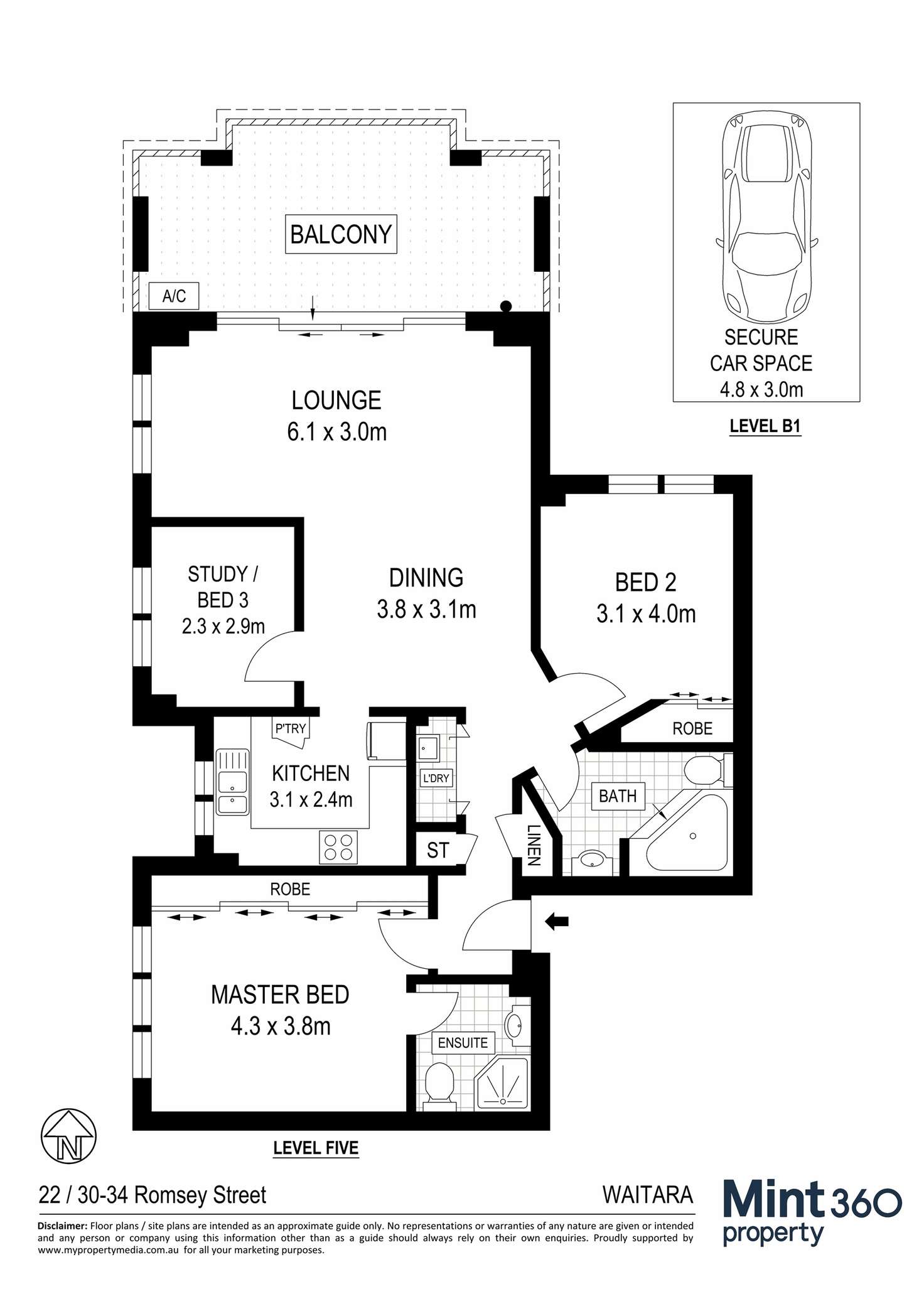 Floorplan of Homely apartment listing, 22/30-34 Romsey Street, Waitara NSW 2077