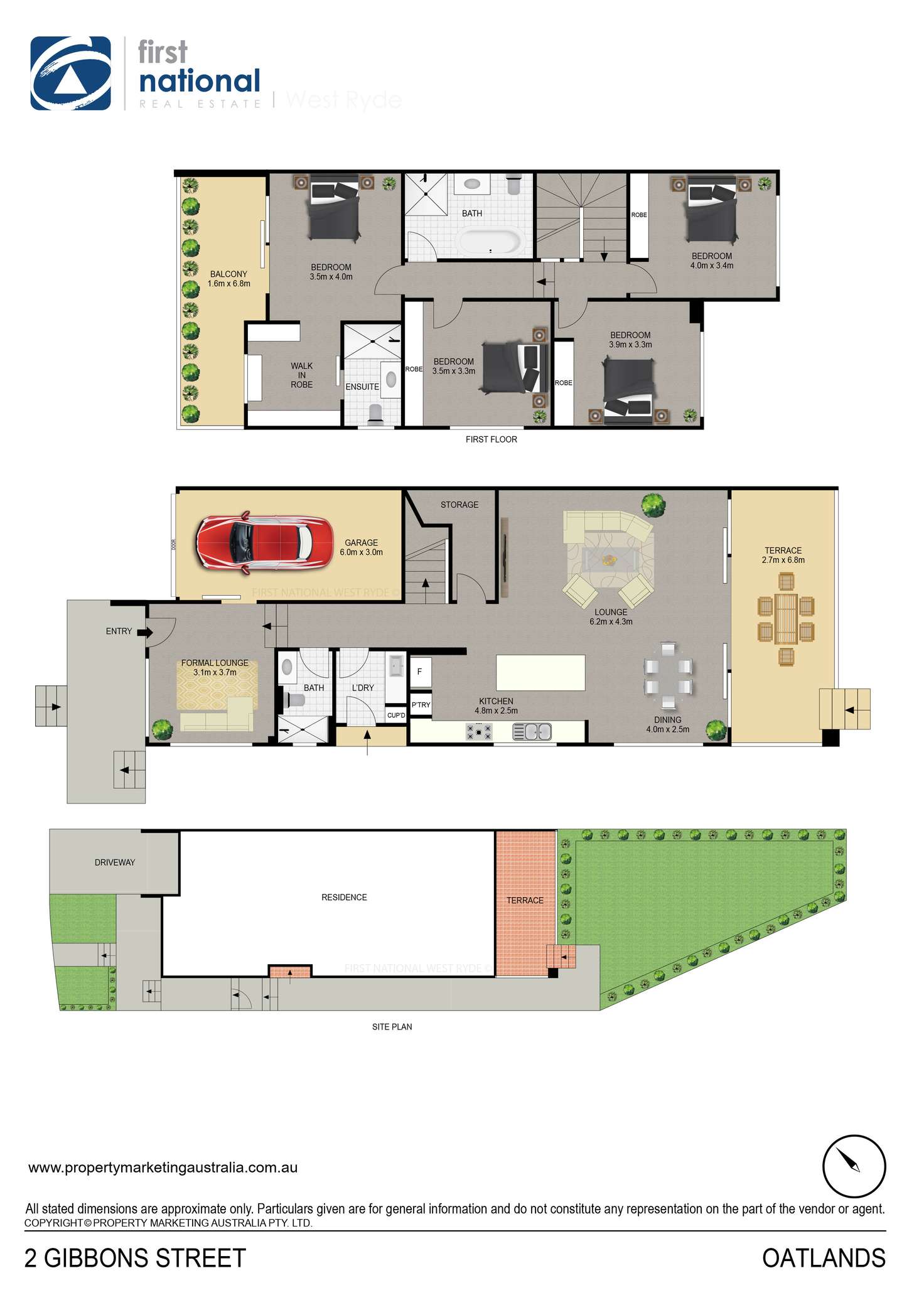 Floorplan of Homely semiDetached listing, 2 Gibbons Street, Oatlands NSW 2117
