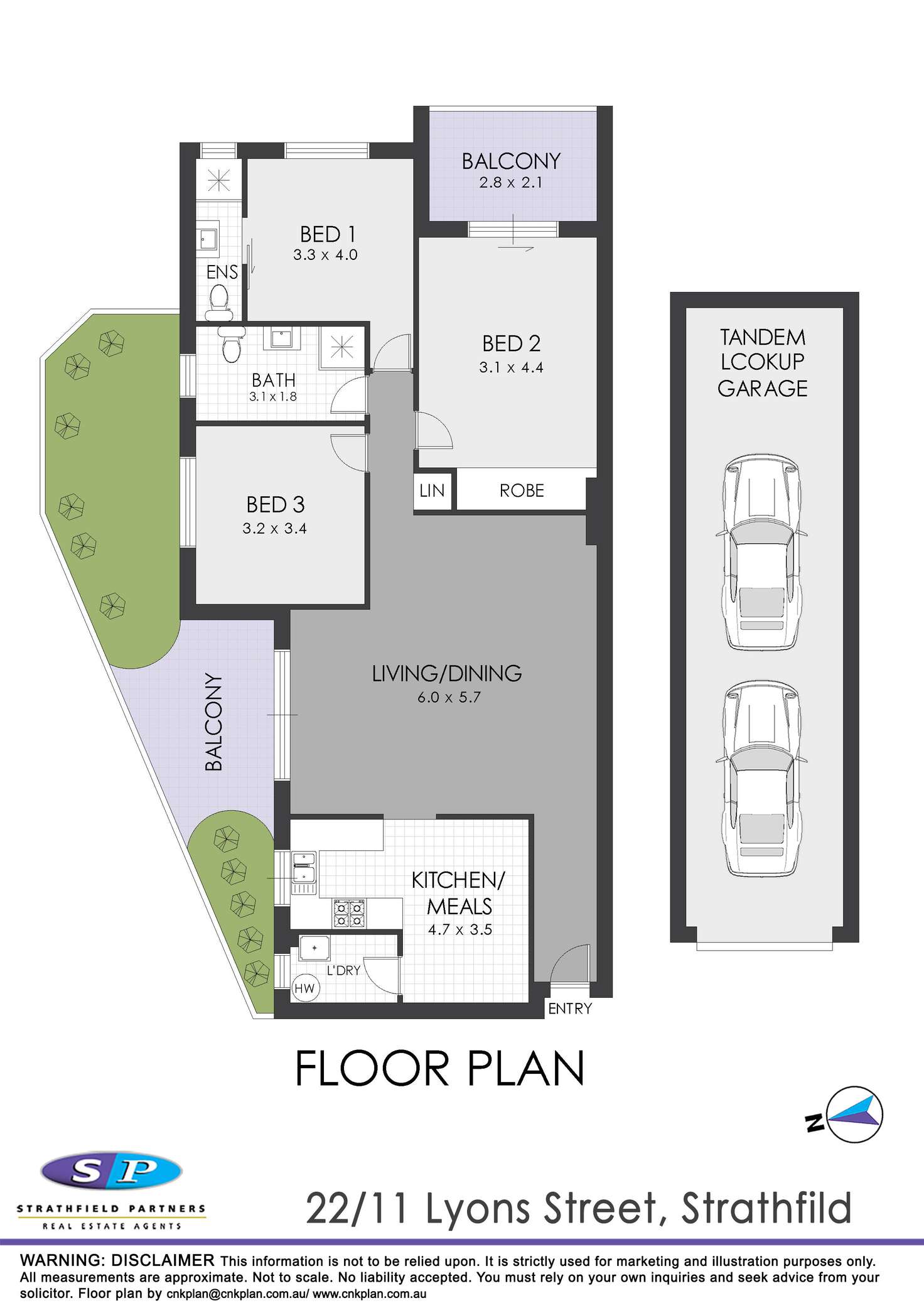 Floorplan of Homely apartment listing, 22/11 Lyons Street, Strathfield NSW 2135