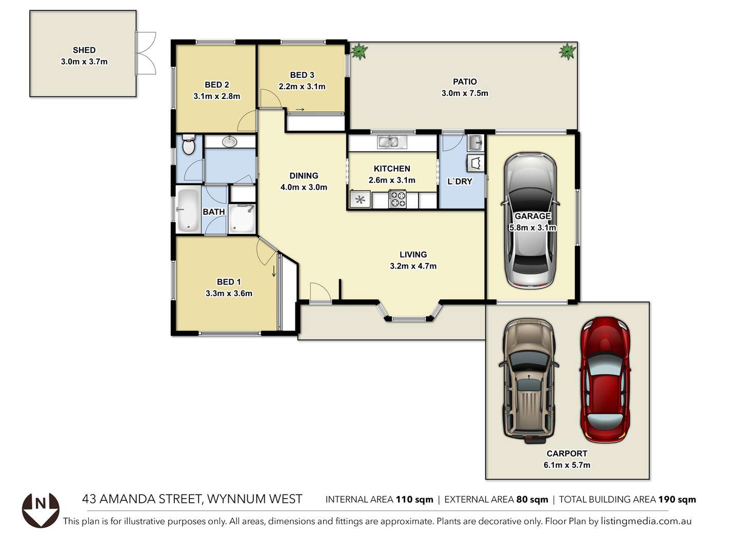 Floorplan of Homely house listing, 43 Amanda Street, Wynnum West QLD 4178