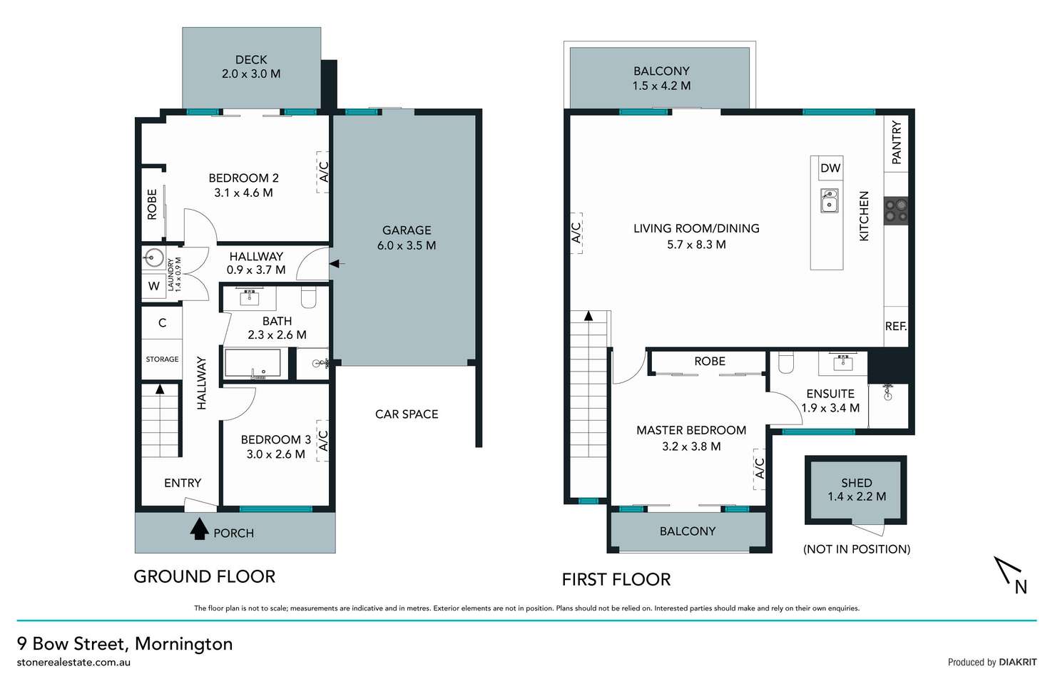 Floorplan of Homely townhouse listing, 9 Bow Street, Mornington VIC 3931