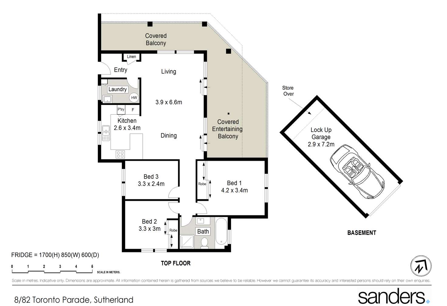 Floorplan of Homely apartment listing, 8/82-86 Toronto Parade, Sutherland NSW 2232