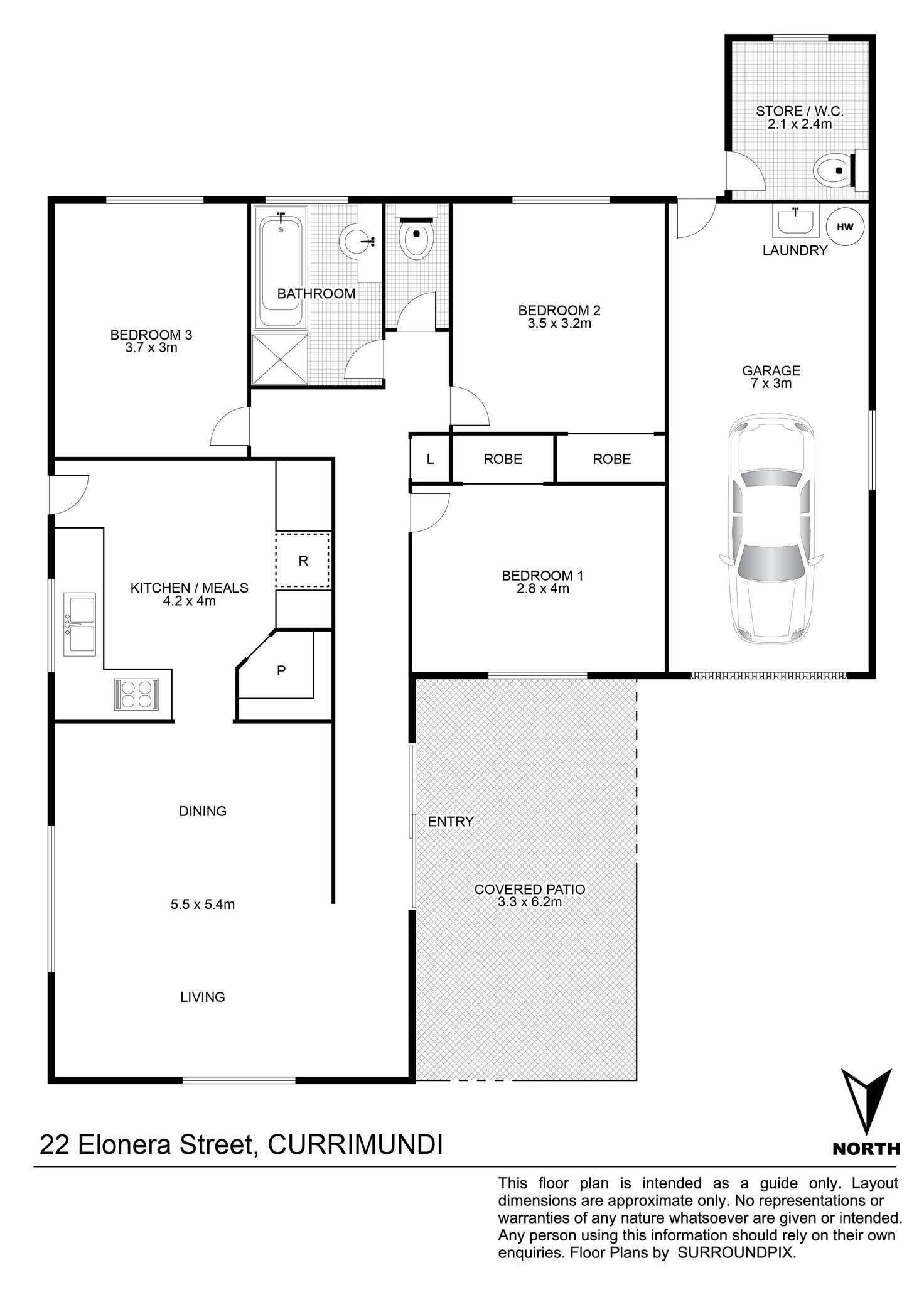 Floorplan of Homely house listing, 22 Elonera Street, Currimundi QLD 4551