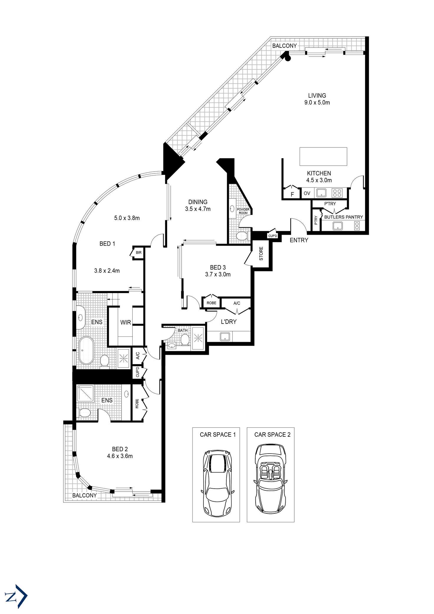 Floorplan of Homely apartment listing, 24/7 Macquarie Street, Sydney NSW 2000