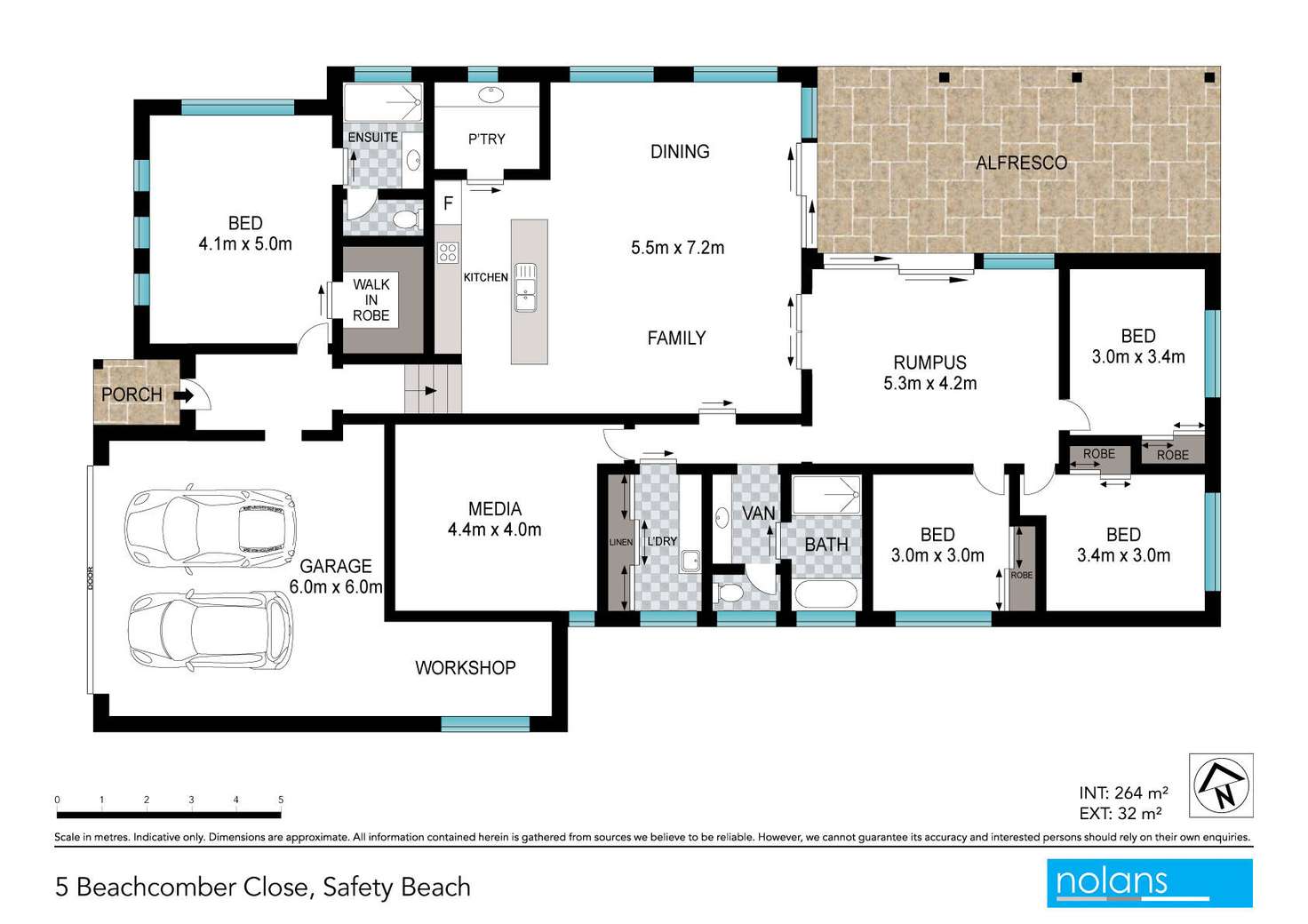 Floorplan of Homely house listing, 5 Beachcomber Close, Safety Beach NSW 2456