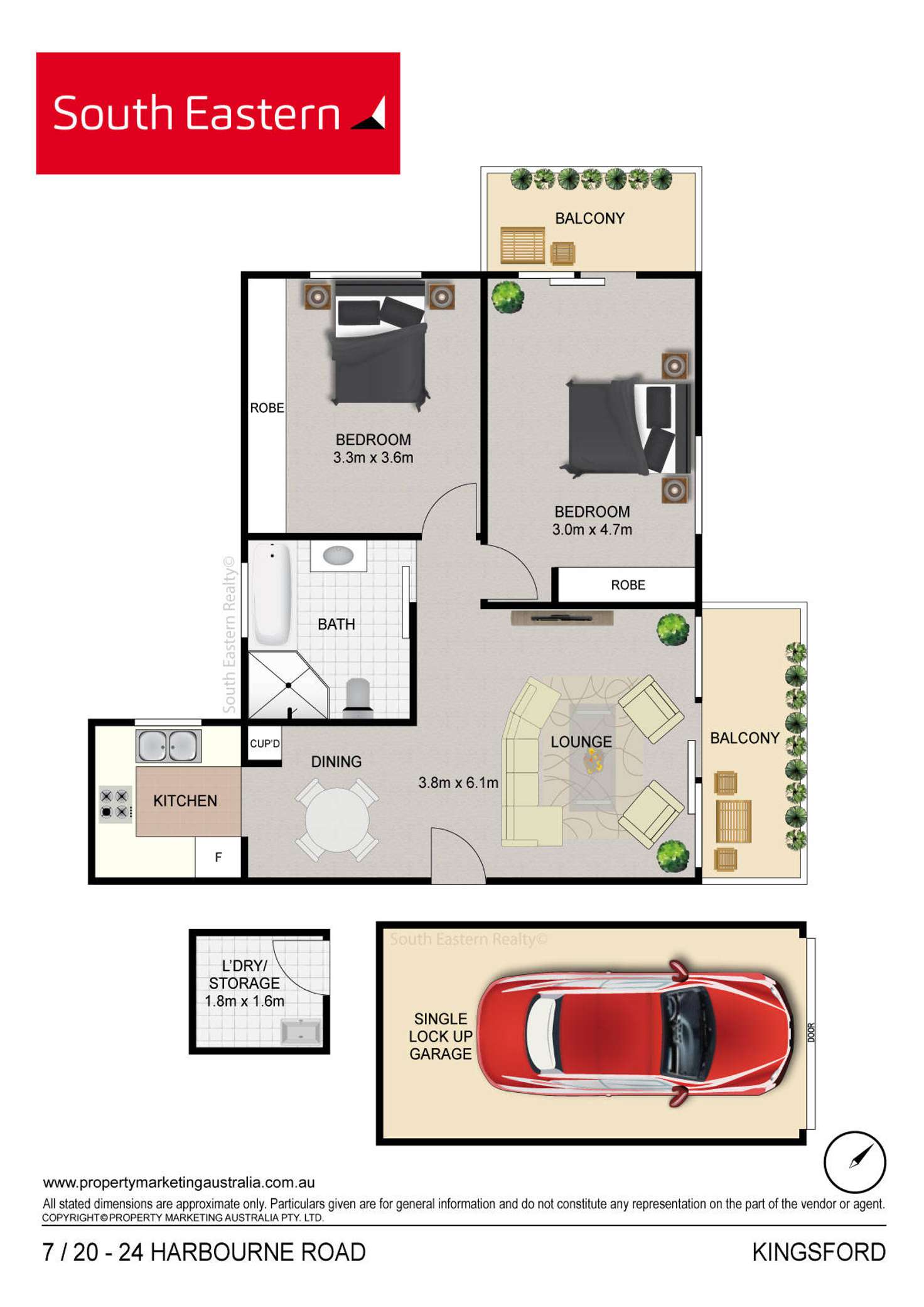 Floorplan of Homely apartment listing, 7/20 Harbourne Road, Kingsford NSW 2032