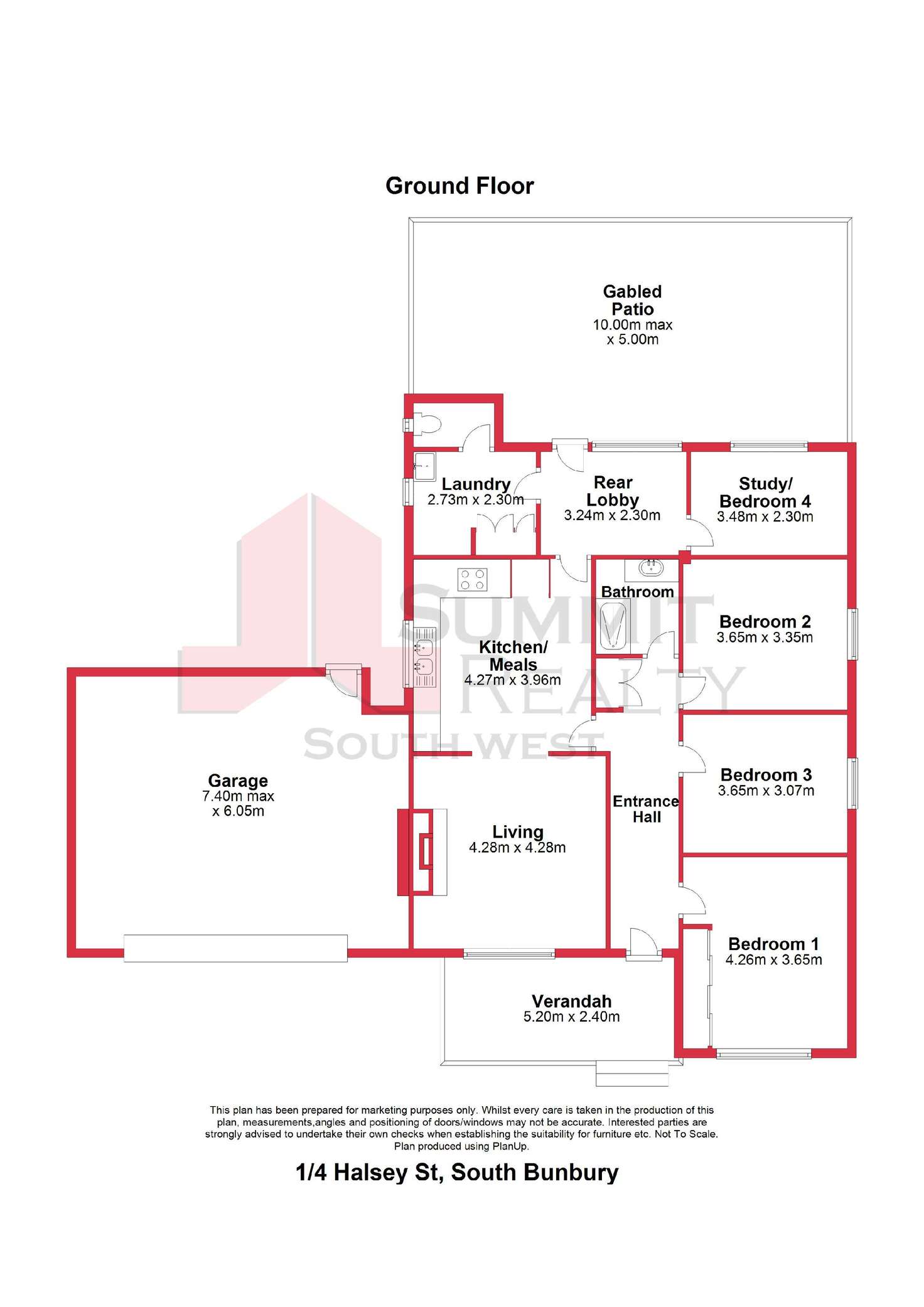 Floorplan of Homely house listing, 1/4 Halsey Street, South Bunbury WA 6230