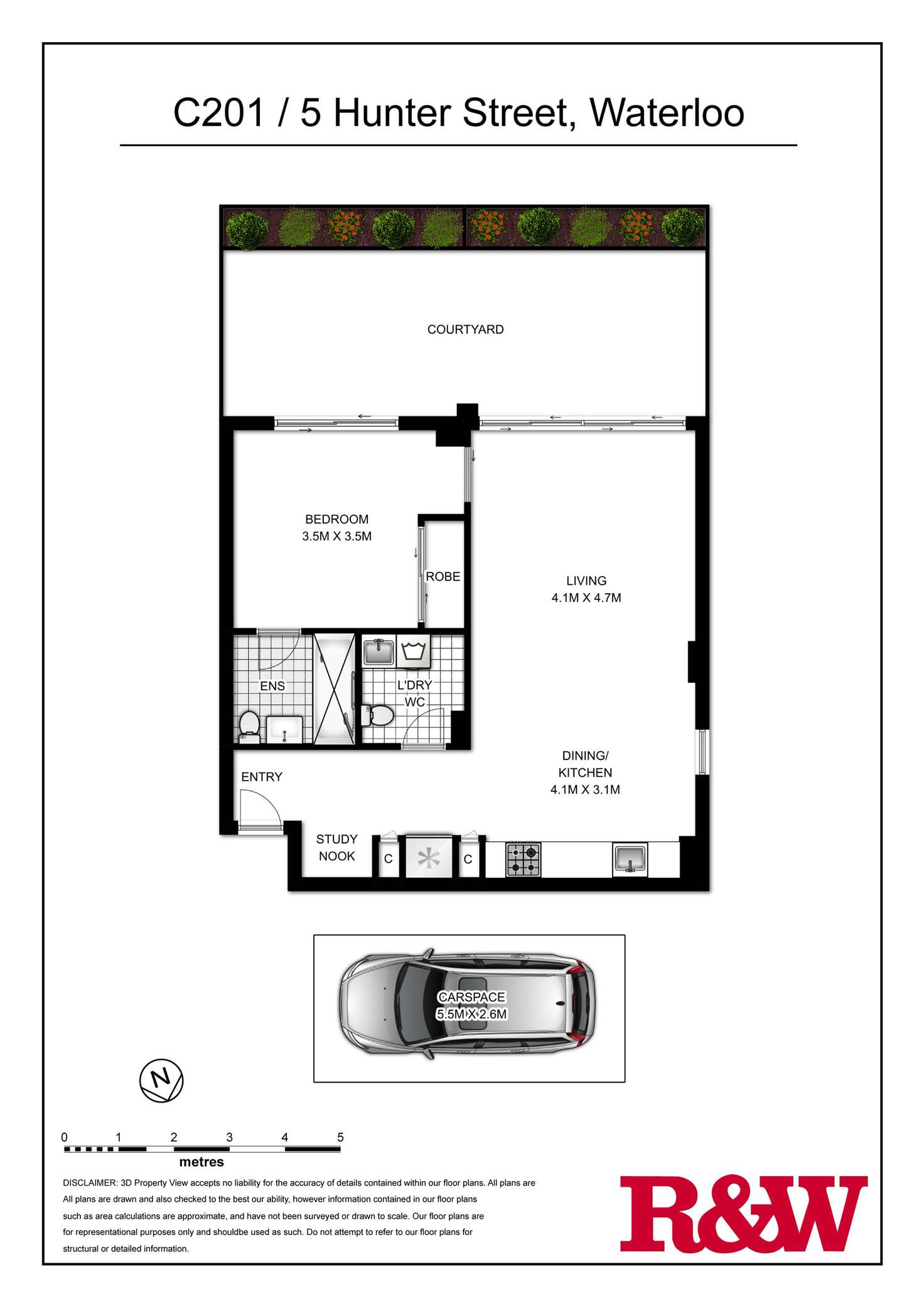 Floorplan of Homely apartment listing, C201/5 Hunter Street, Waterloo NSW 2017