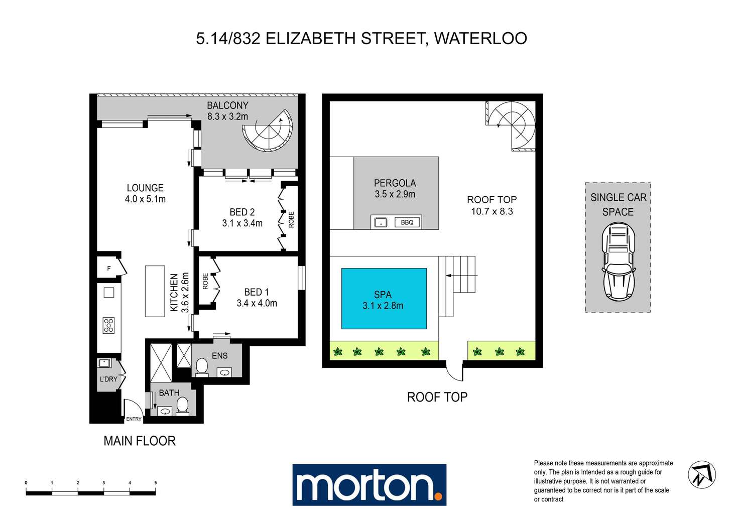 Floorplan of Homely apartment listing, 5.14/832 Elizabeth Street, Waterloo NSW 2017