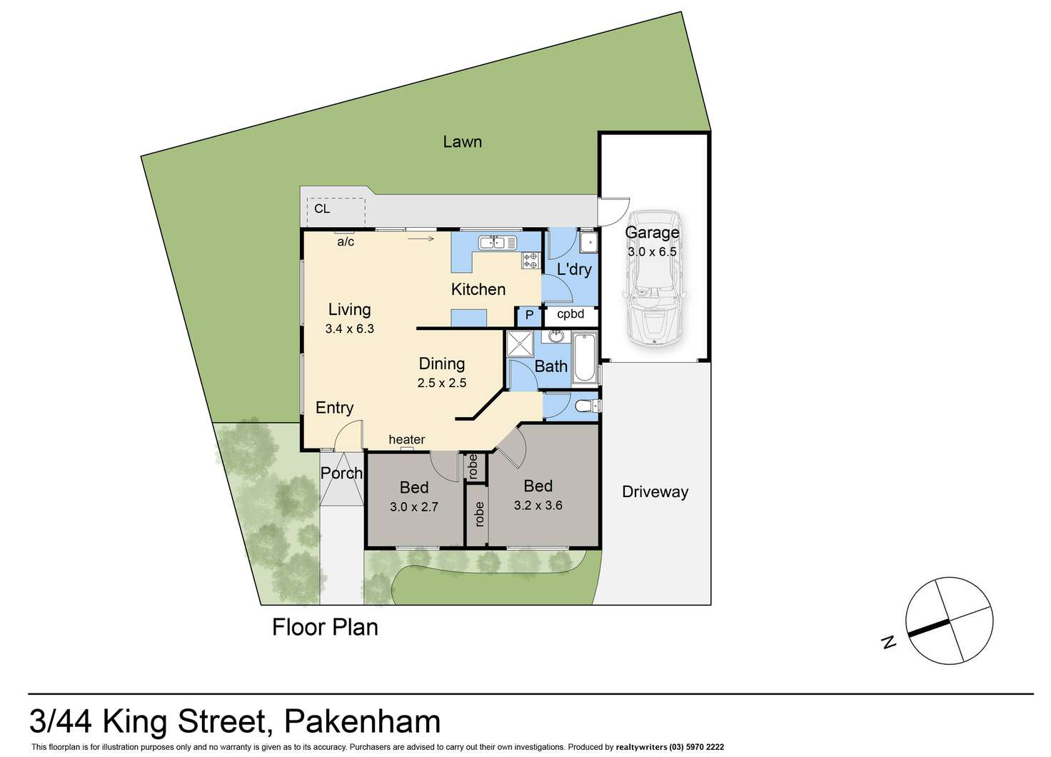 Floorplan of Homely unit listing, 3/44 King Street, Pakenham VIC 3810