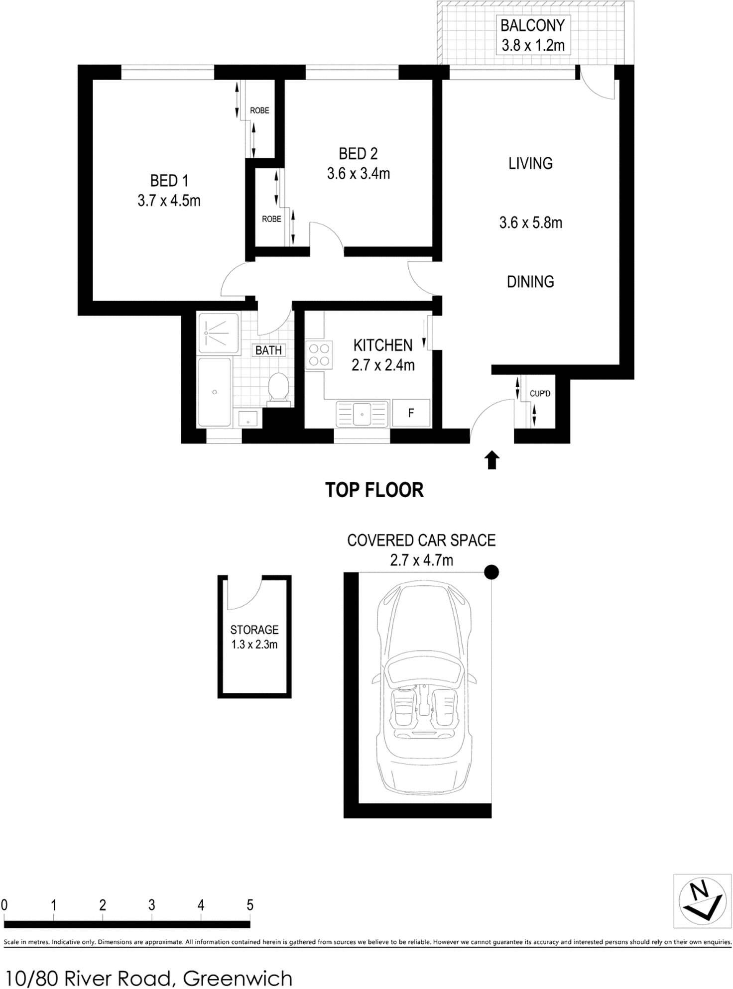 Floorplan of Homely apartment listing, 10/80 River Road, Greenwich NSW 2065