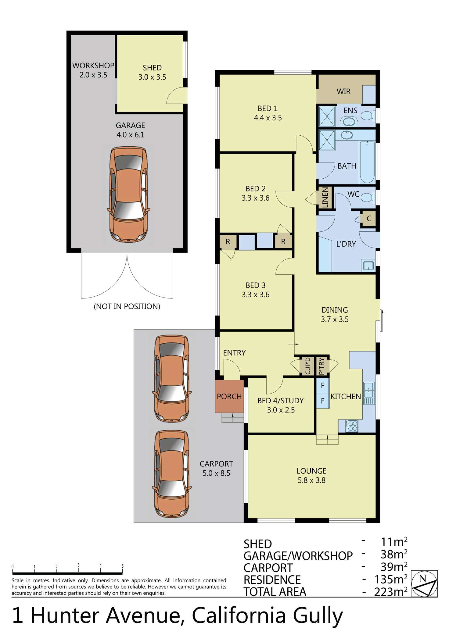 Floorplan of Homely house listing, 1 Hunter Avenue, California Gully VIC 3556