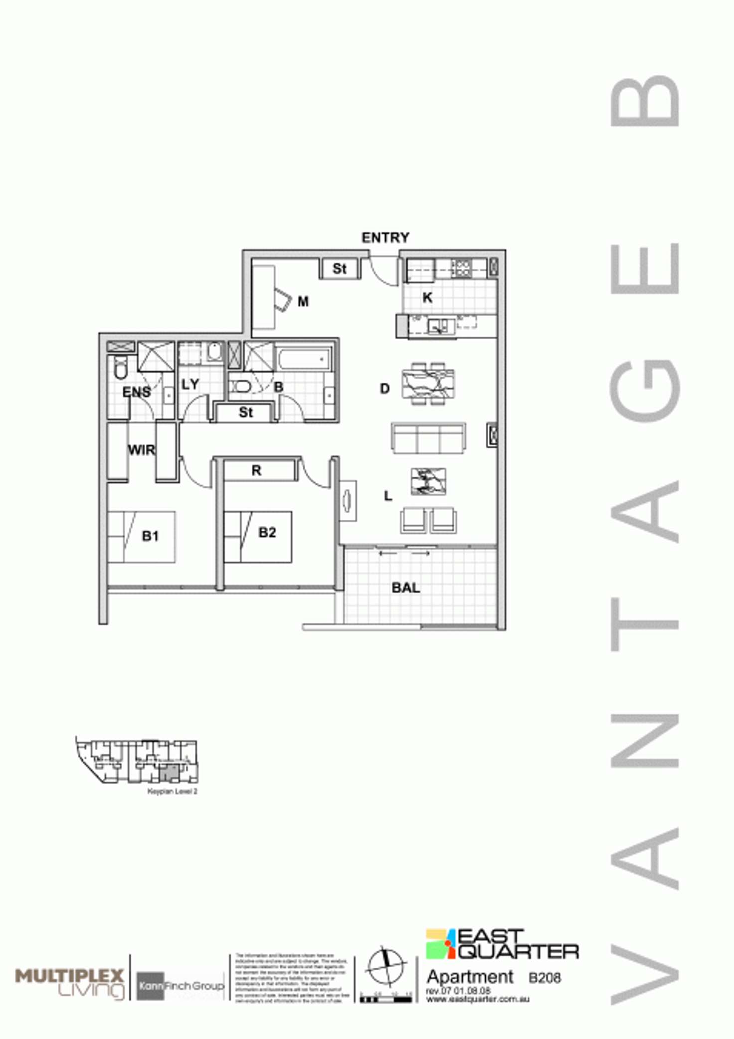 Floorplan of Homely apartment listing, B2.08/1 Jack Brabham Drive, Hurstville NSW 2220