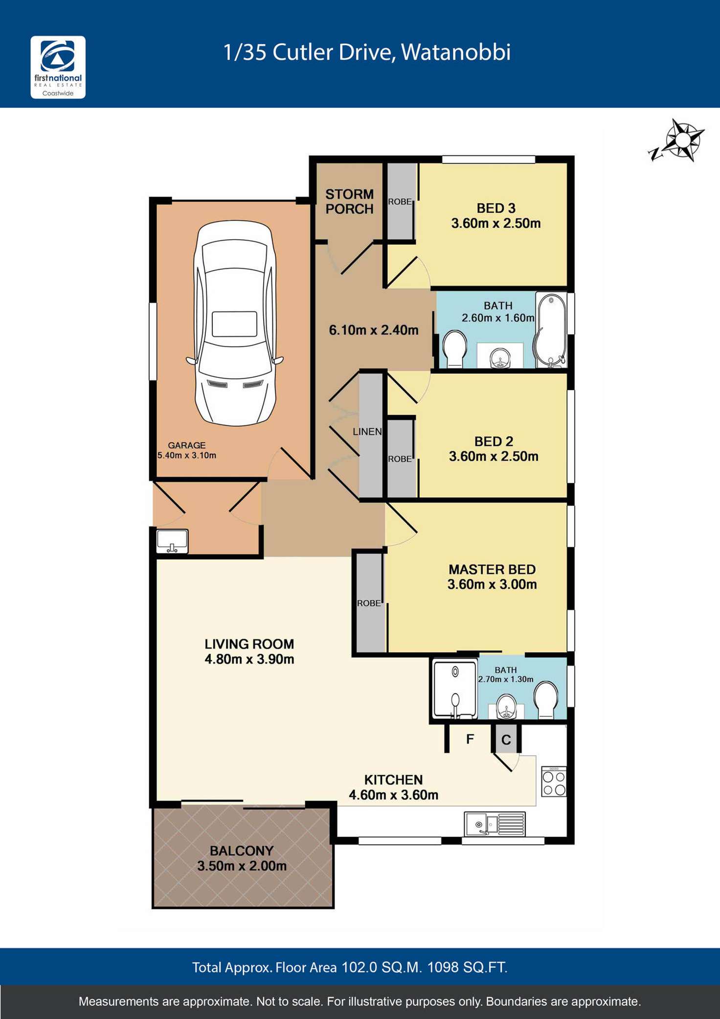 Floorplan of Homely house listing, 1/35 Cutler Drive, Wyong NSW 2259